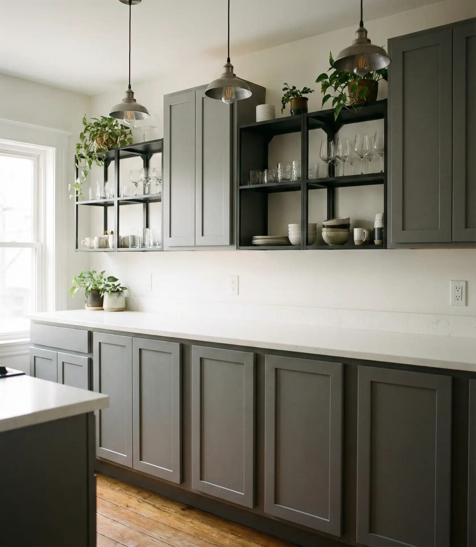 Mix of Open and Closed Cabinets 2