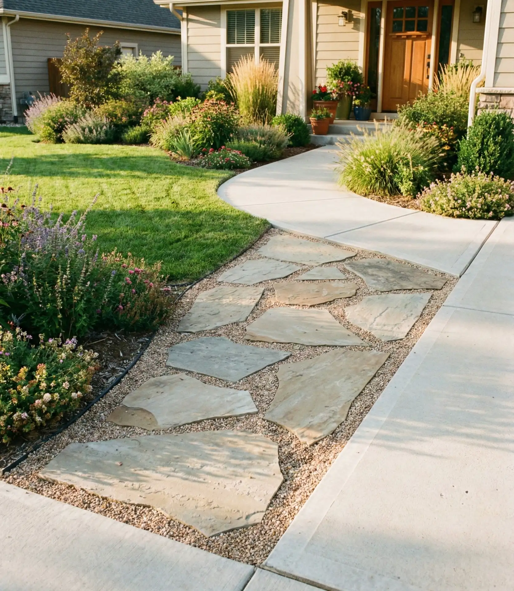 Mixed Material Front Yard Path 2