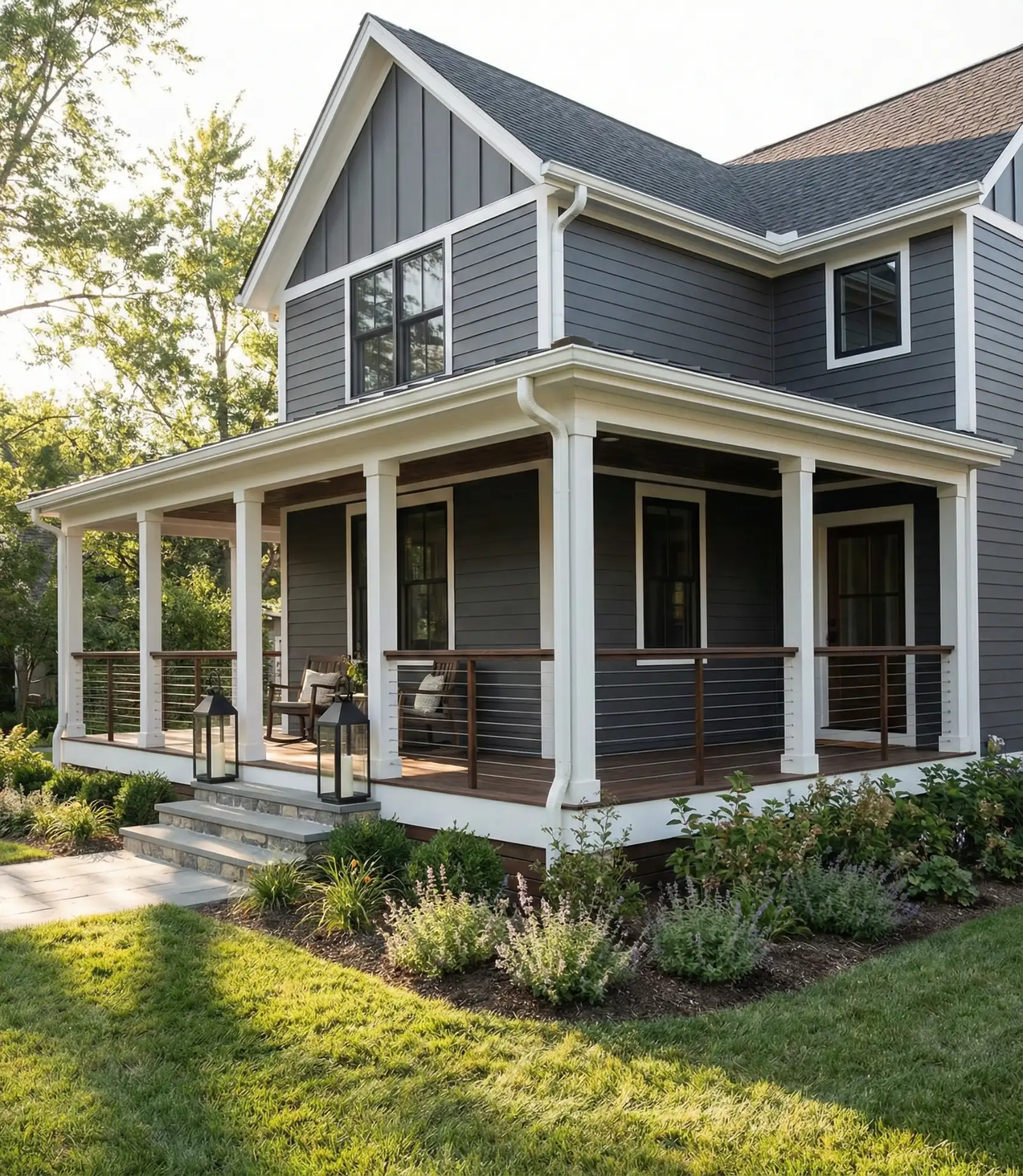 Modern Farmhouse with Wraparound Porch 2