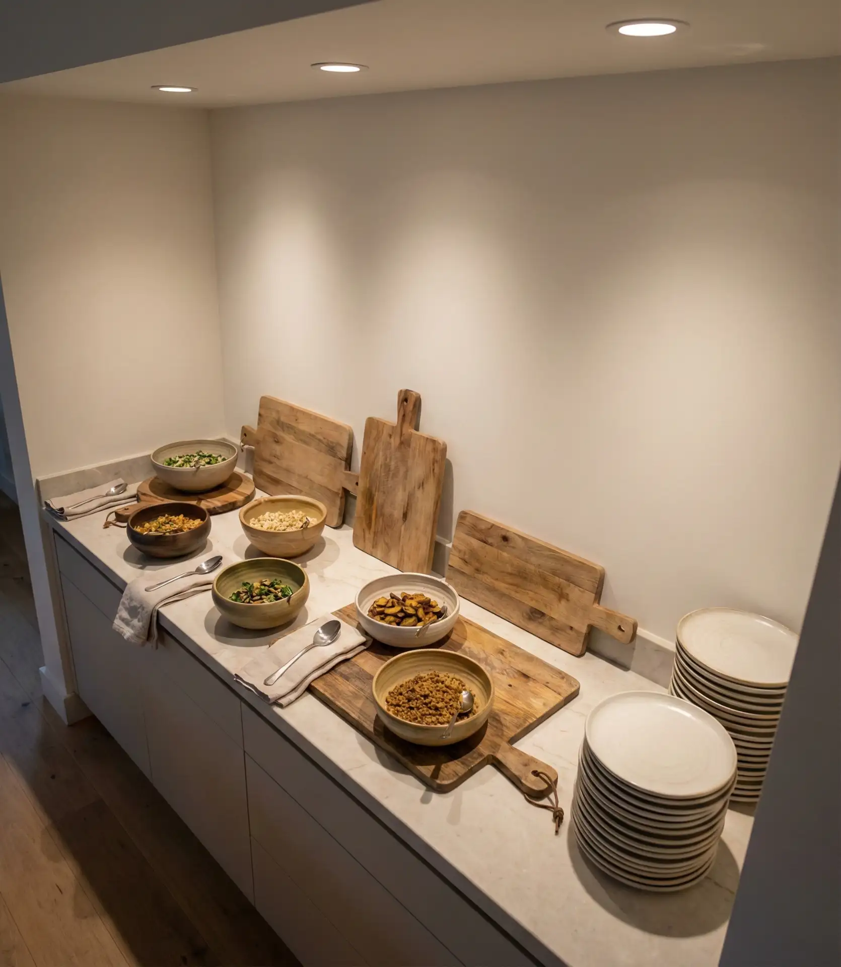 Modern Kitchen Peninsula as Buffet Extension 1