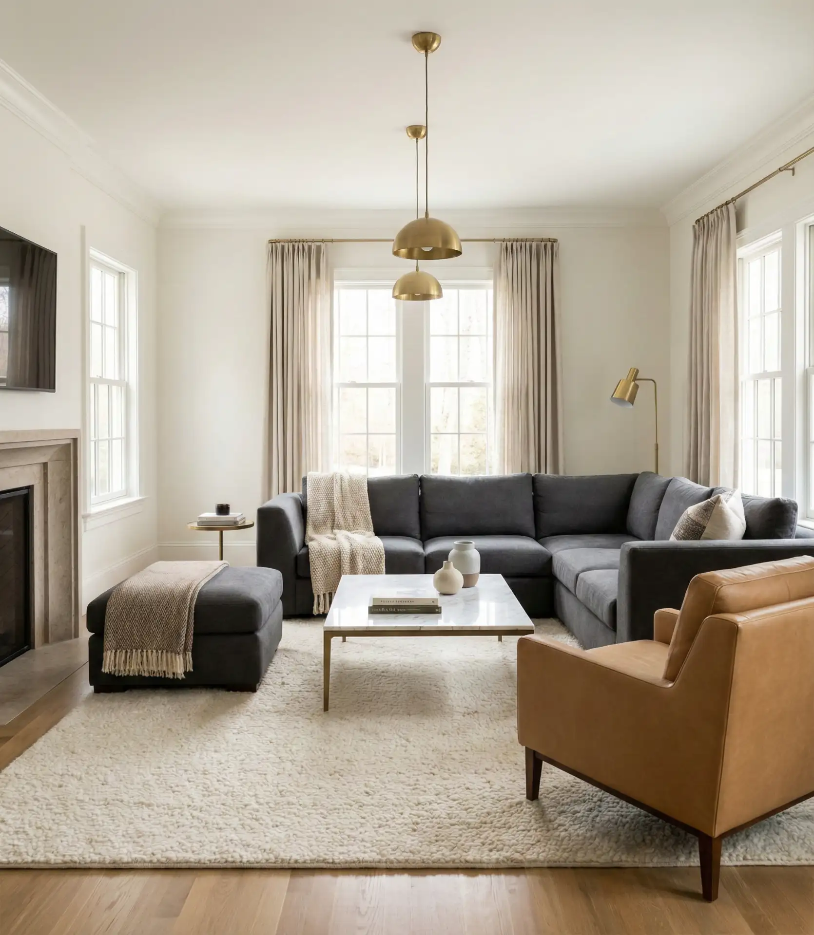 Modern Luxury with Marble and Brass Accents 1