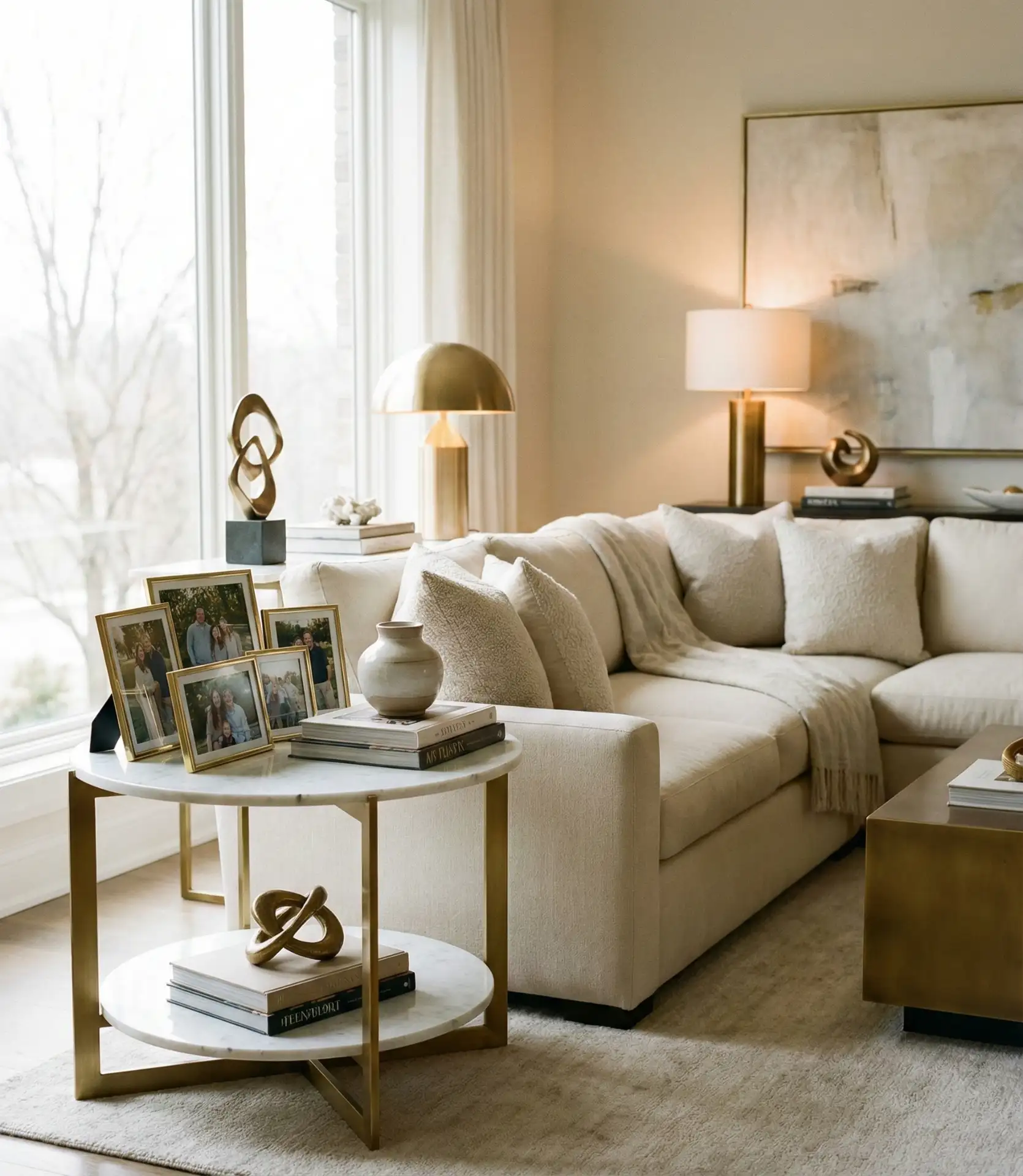 Modern Luxury with Marble and Brass Accents 2