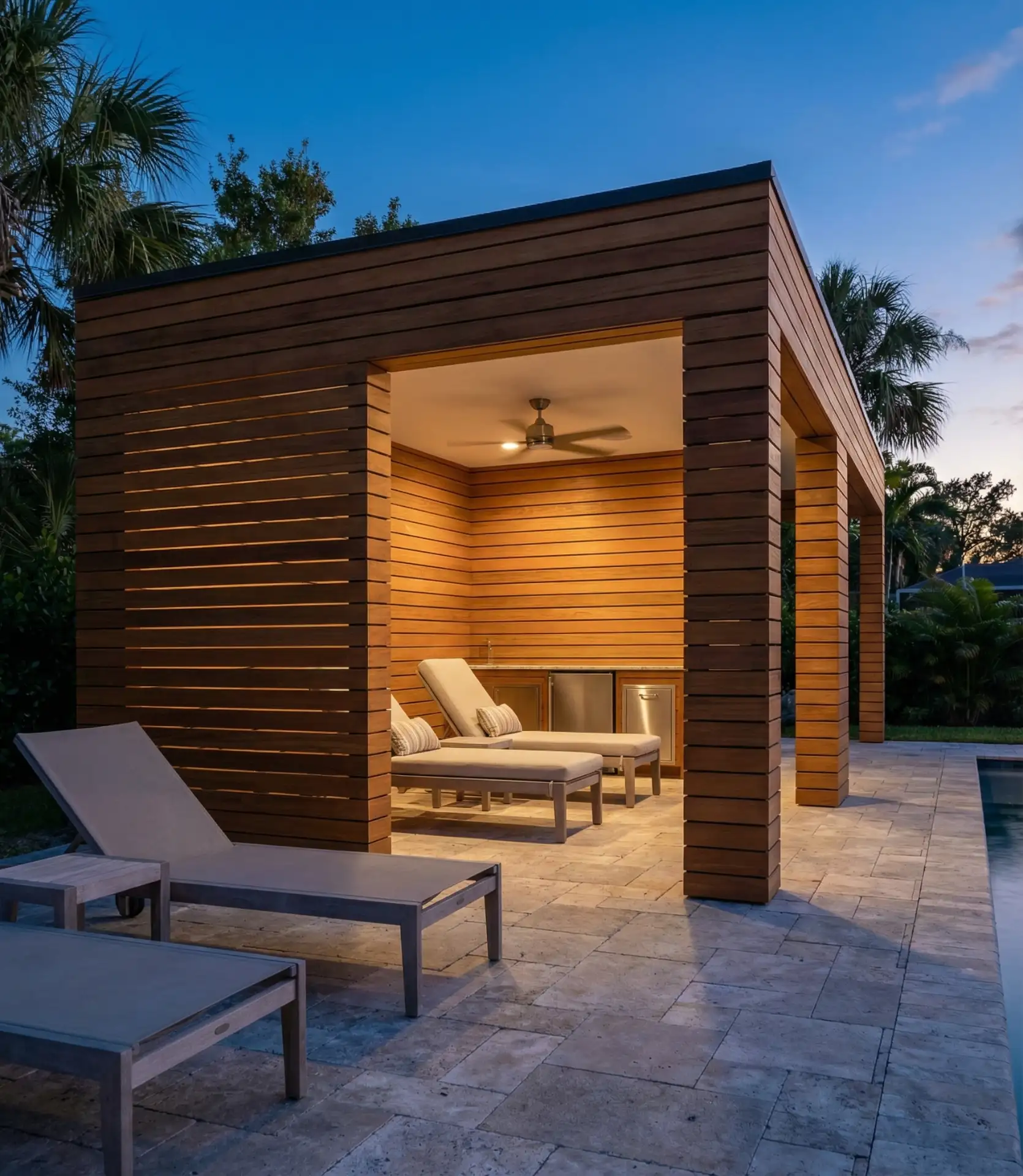 Modern Poolside Cabana 1