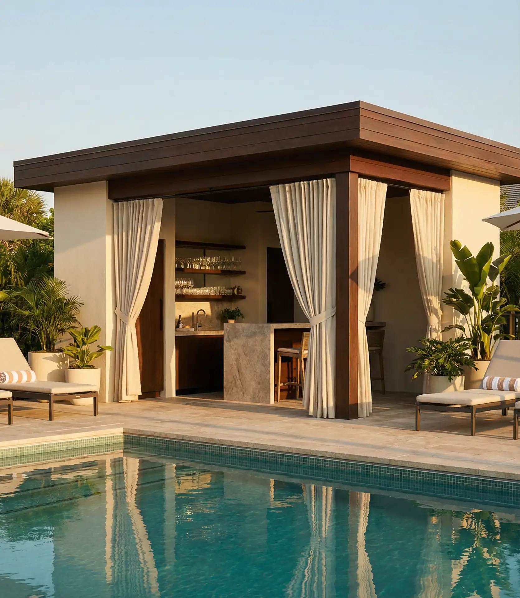 Modern Poolside Cabana 2