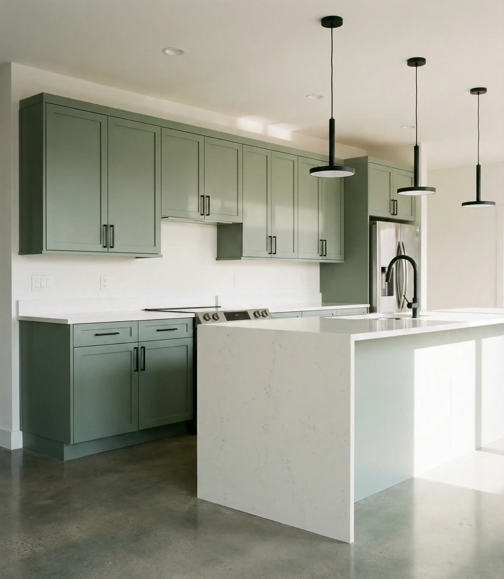 Modern Sage Green Kitchen Designs 1