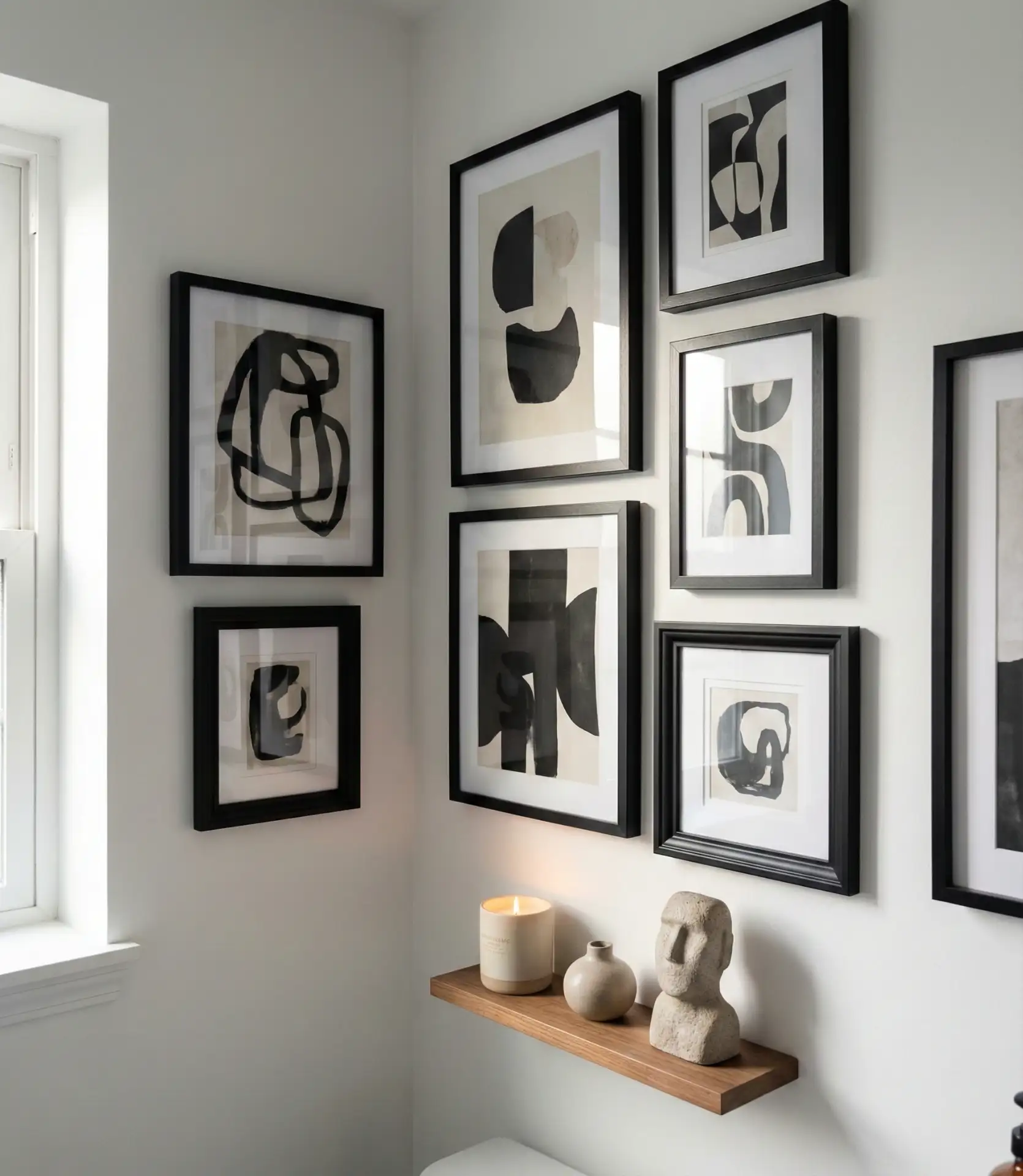Monochrome Gallery Wall with Black Frames 2