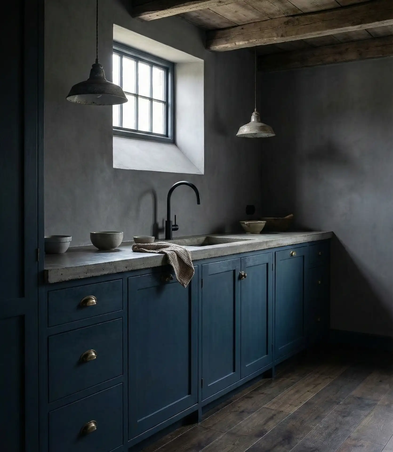 Moody Charcoal and Deep Blue 2