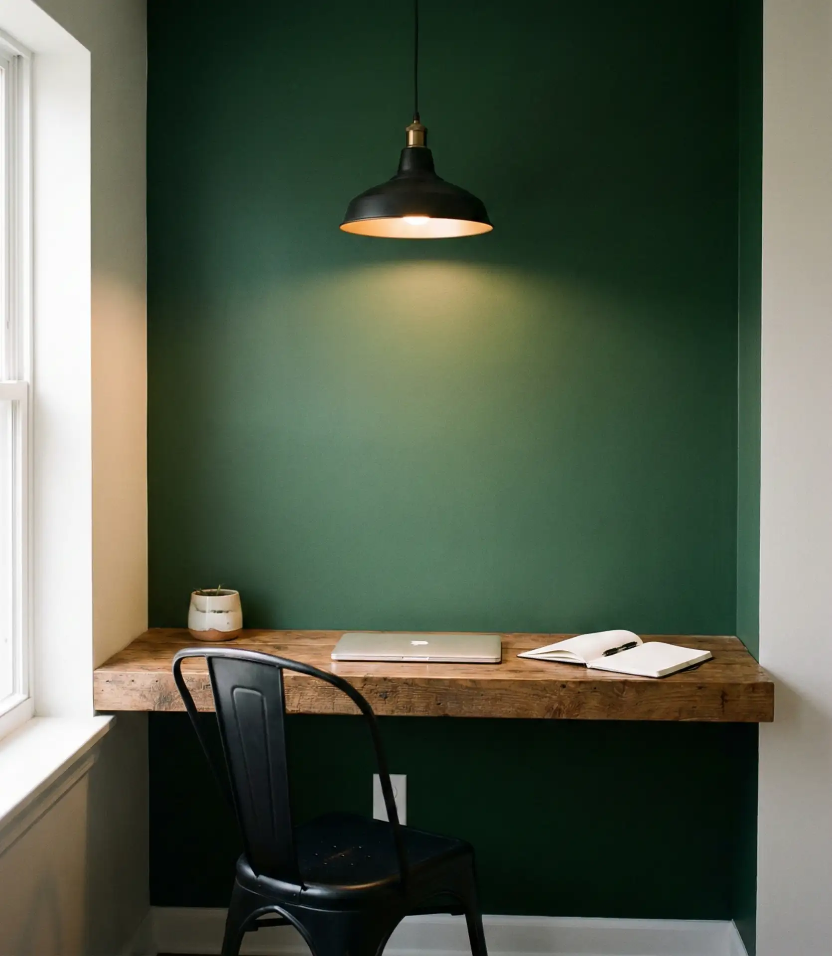 Moody Green Home Office Corner 2