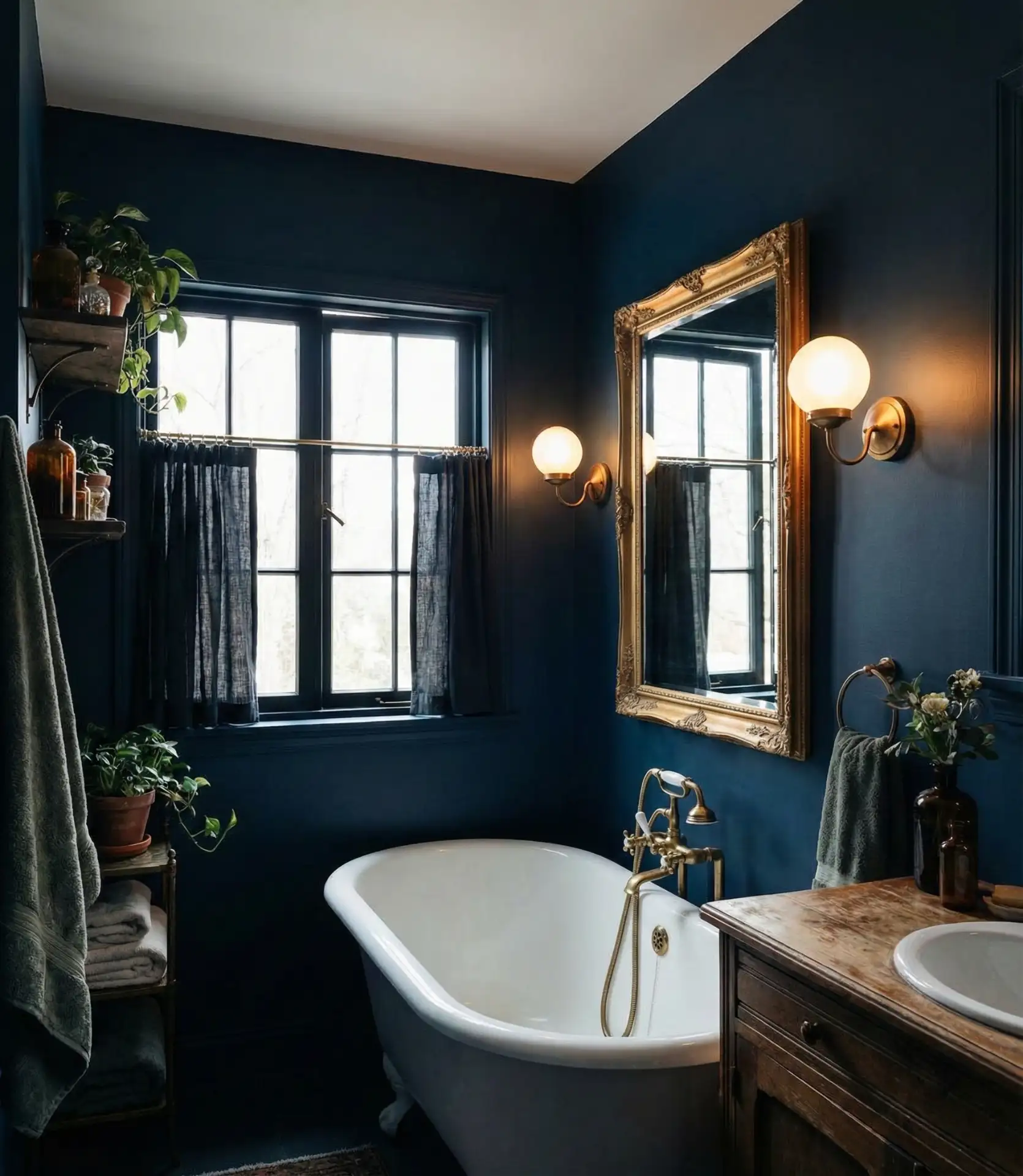 Moody Midnight Blue Walls 1