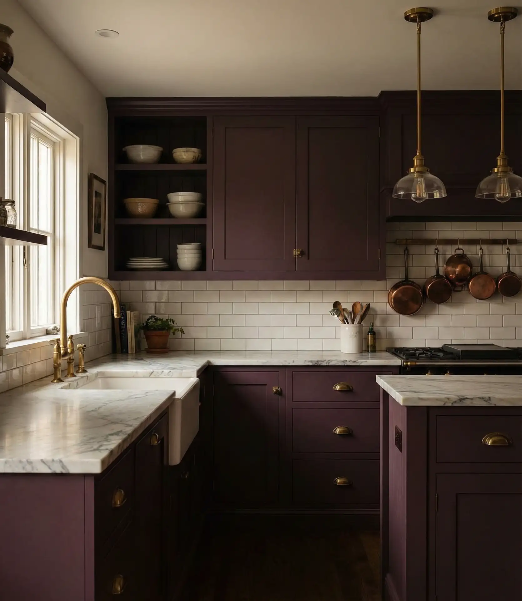 Moody Plum with Brass and Marble 1