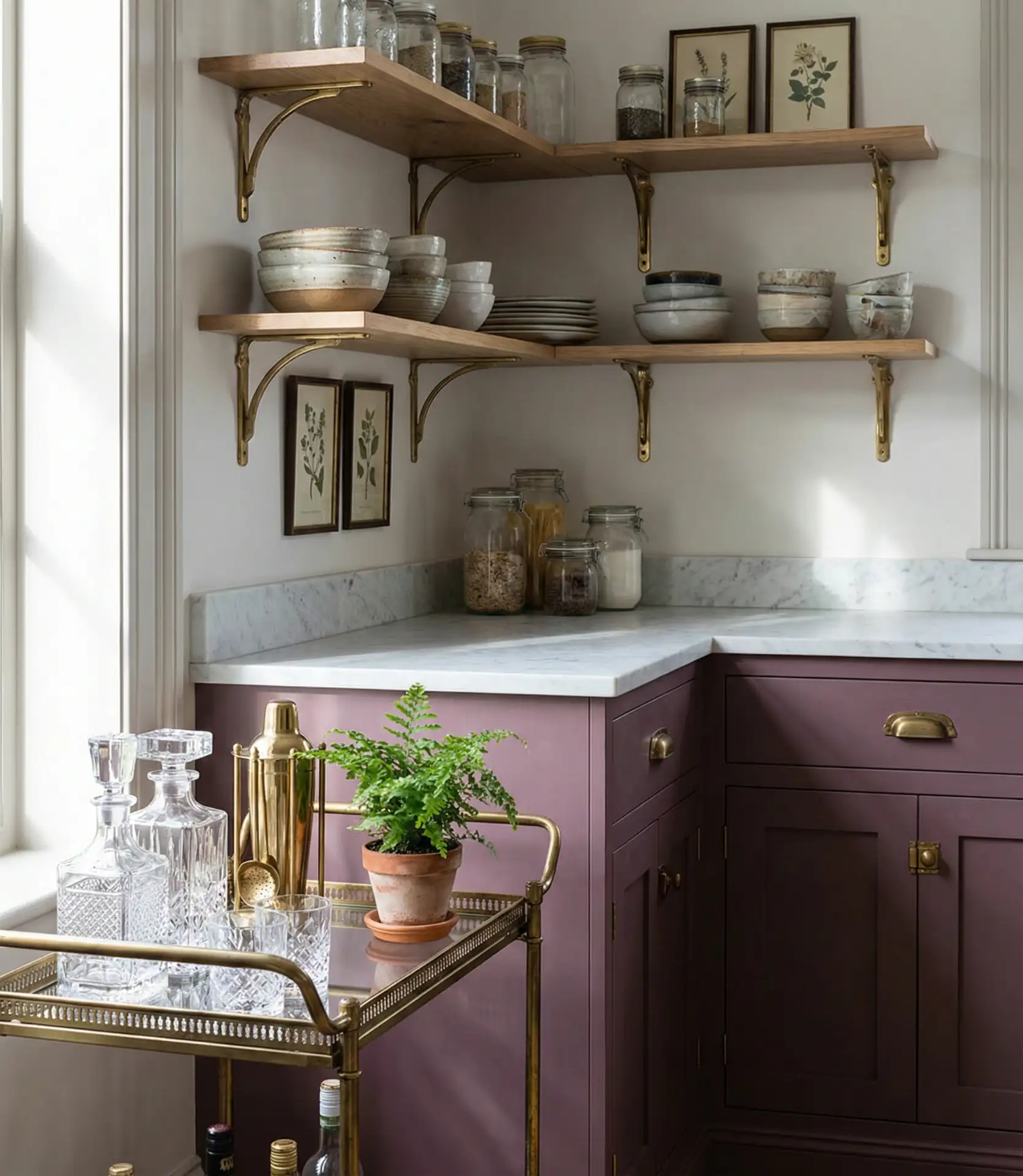 Moody Plum with Brass and Marble 2