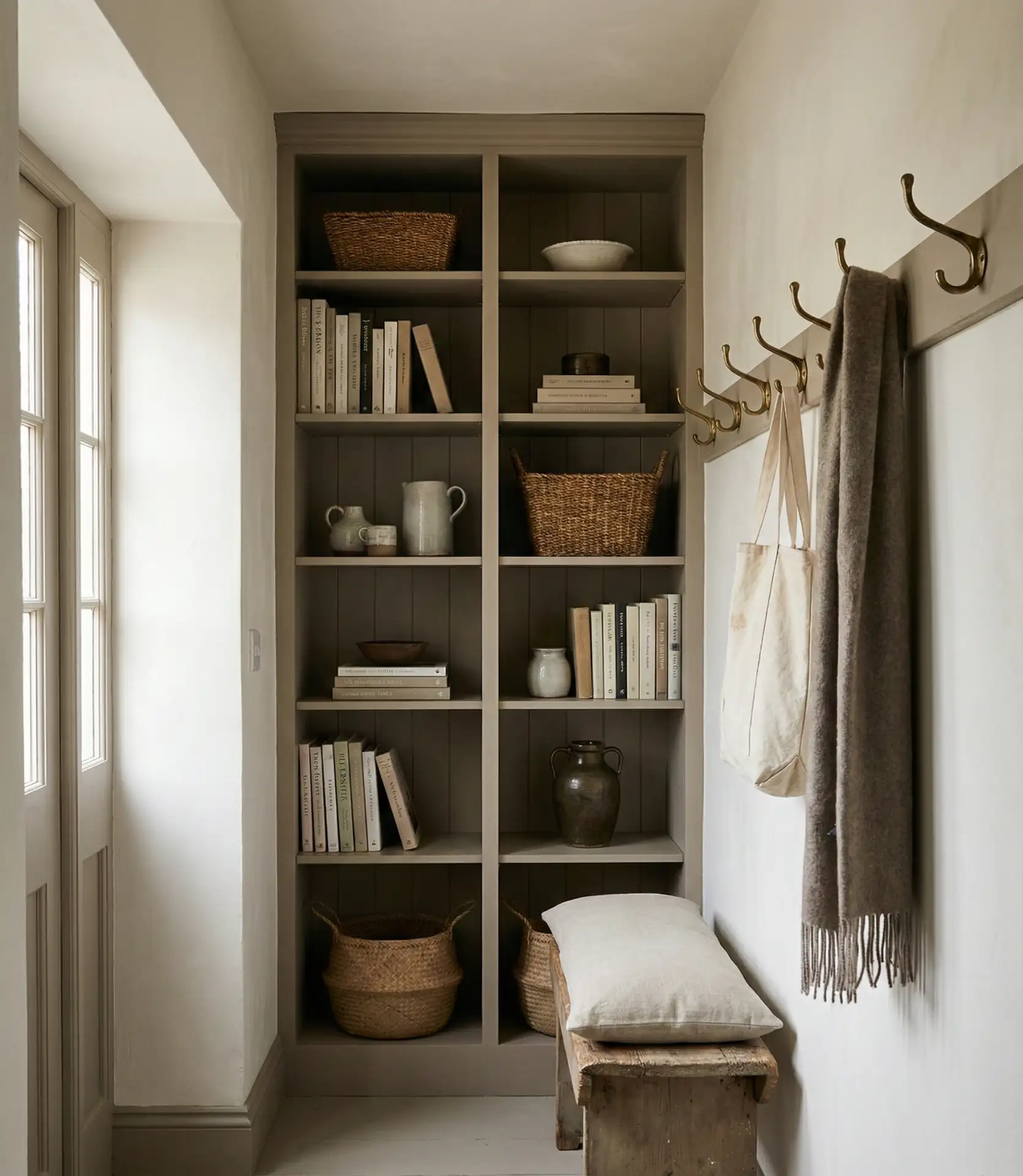 Narrow Entryway with Vertical Storage 1