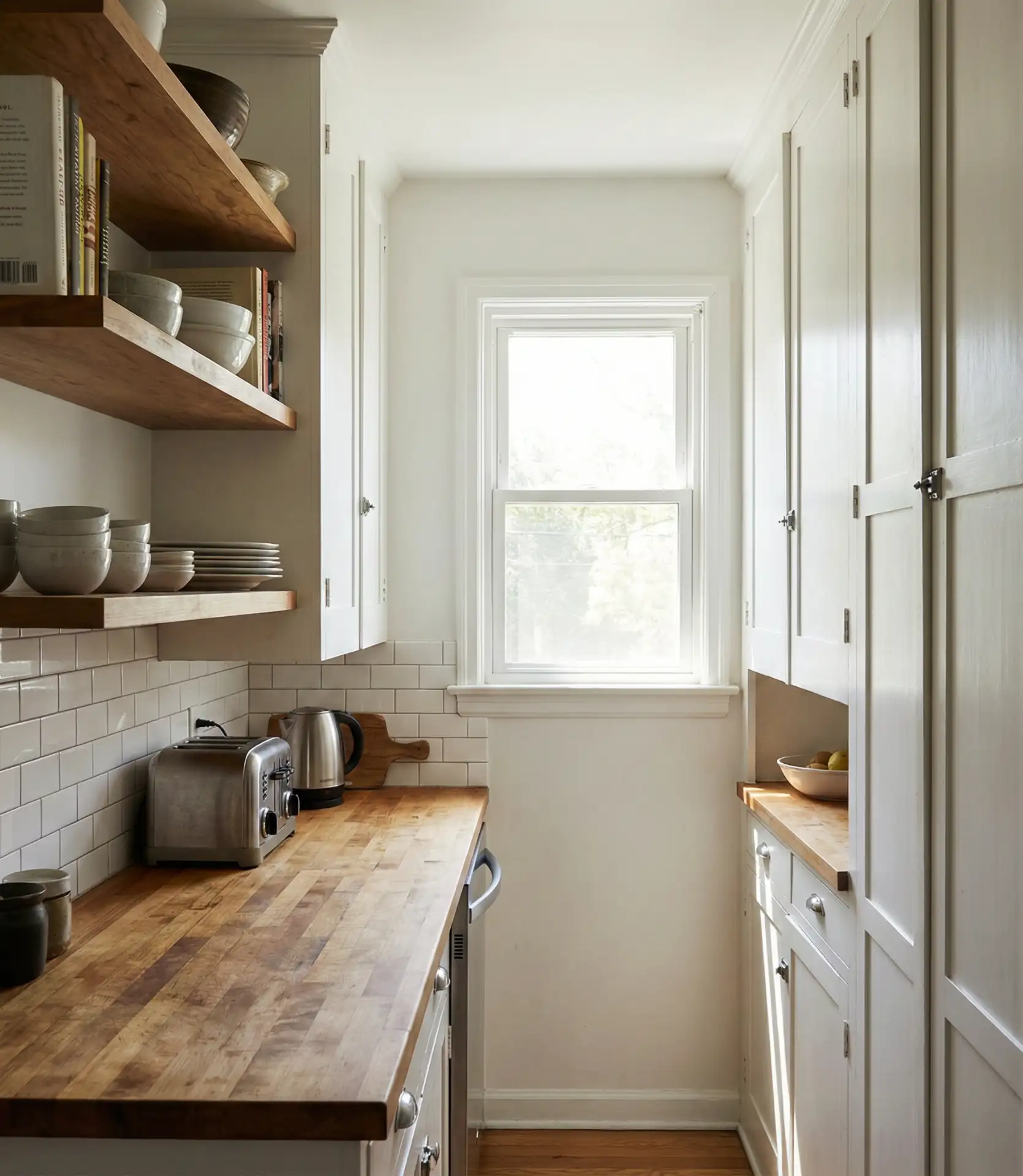 Narrow Galley Kitchen Maximizing Vertical Storage 2