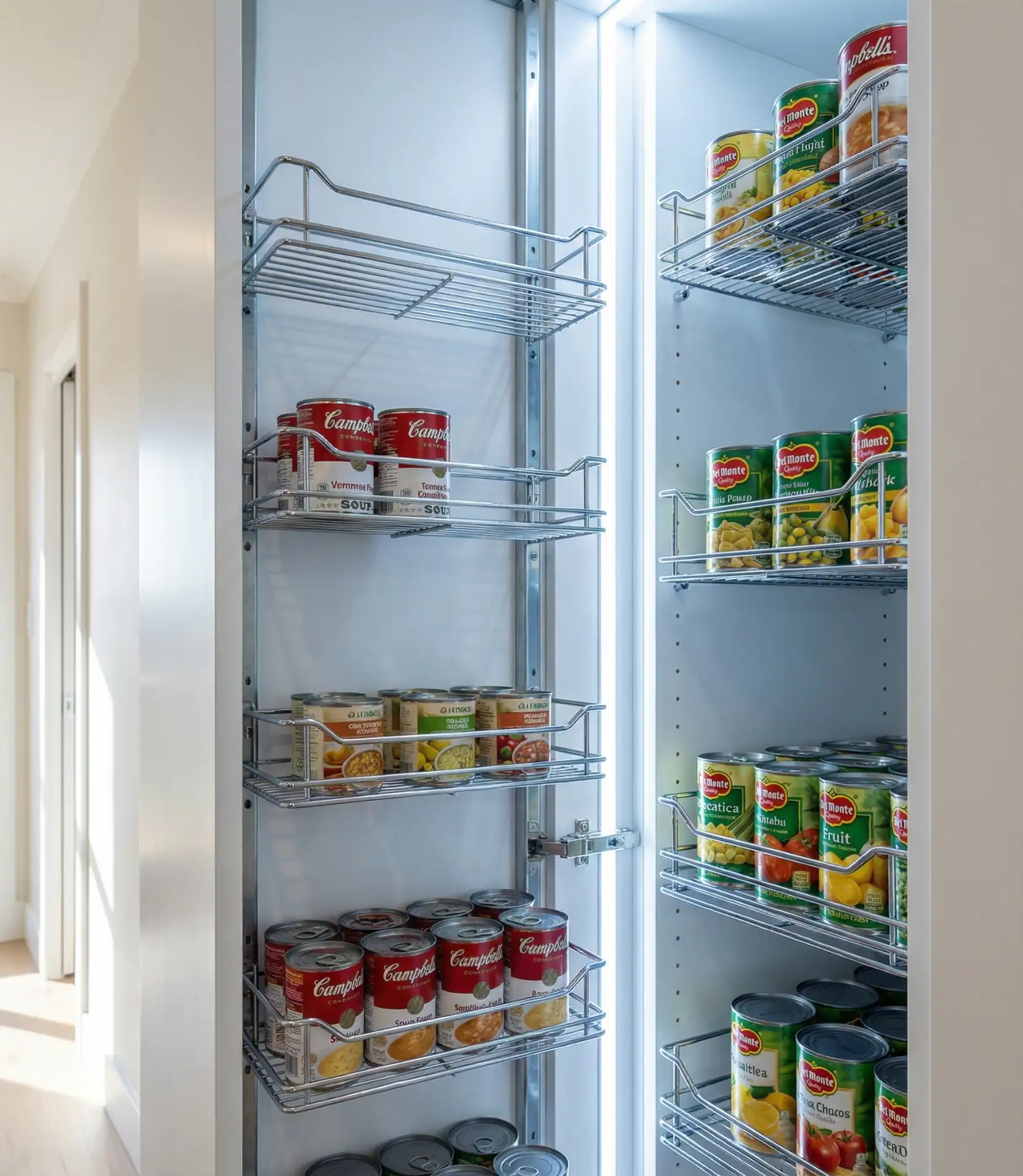 Narrow Pantry with Sliding Shelves 1