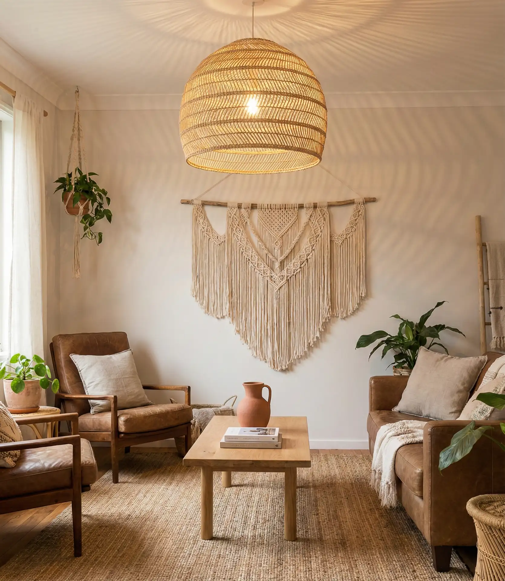 Natural Rattan Pendant for Organic Texture 2