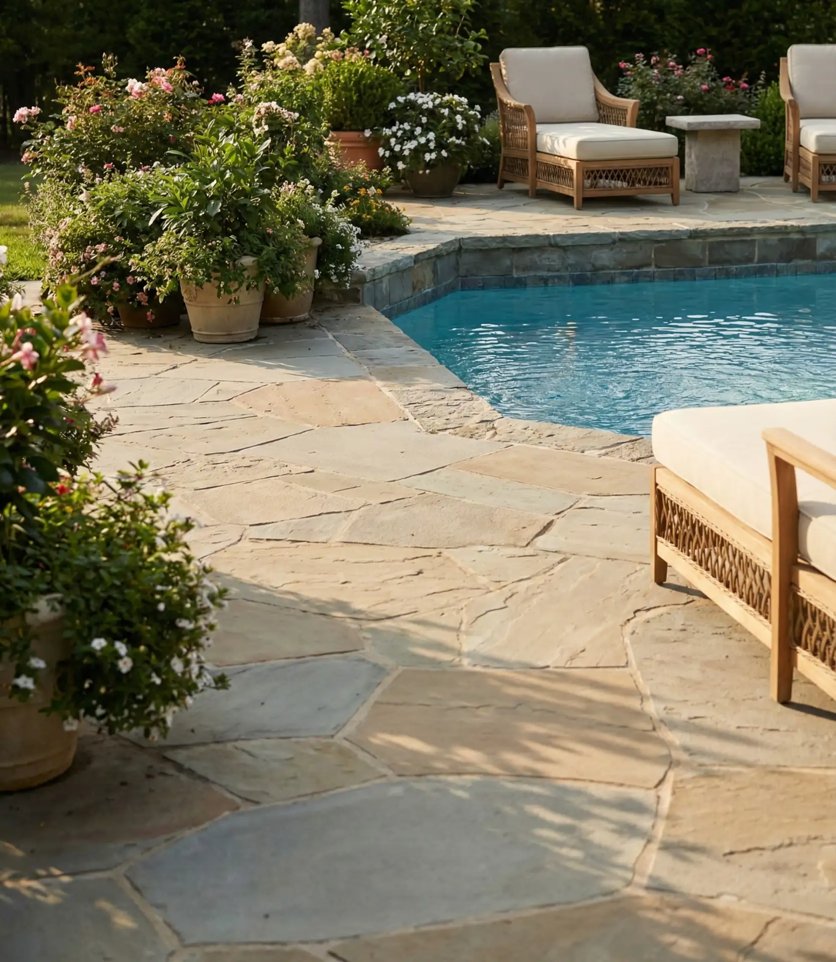 Natural Stone Perimeter for Inground Pools 1