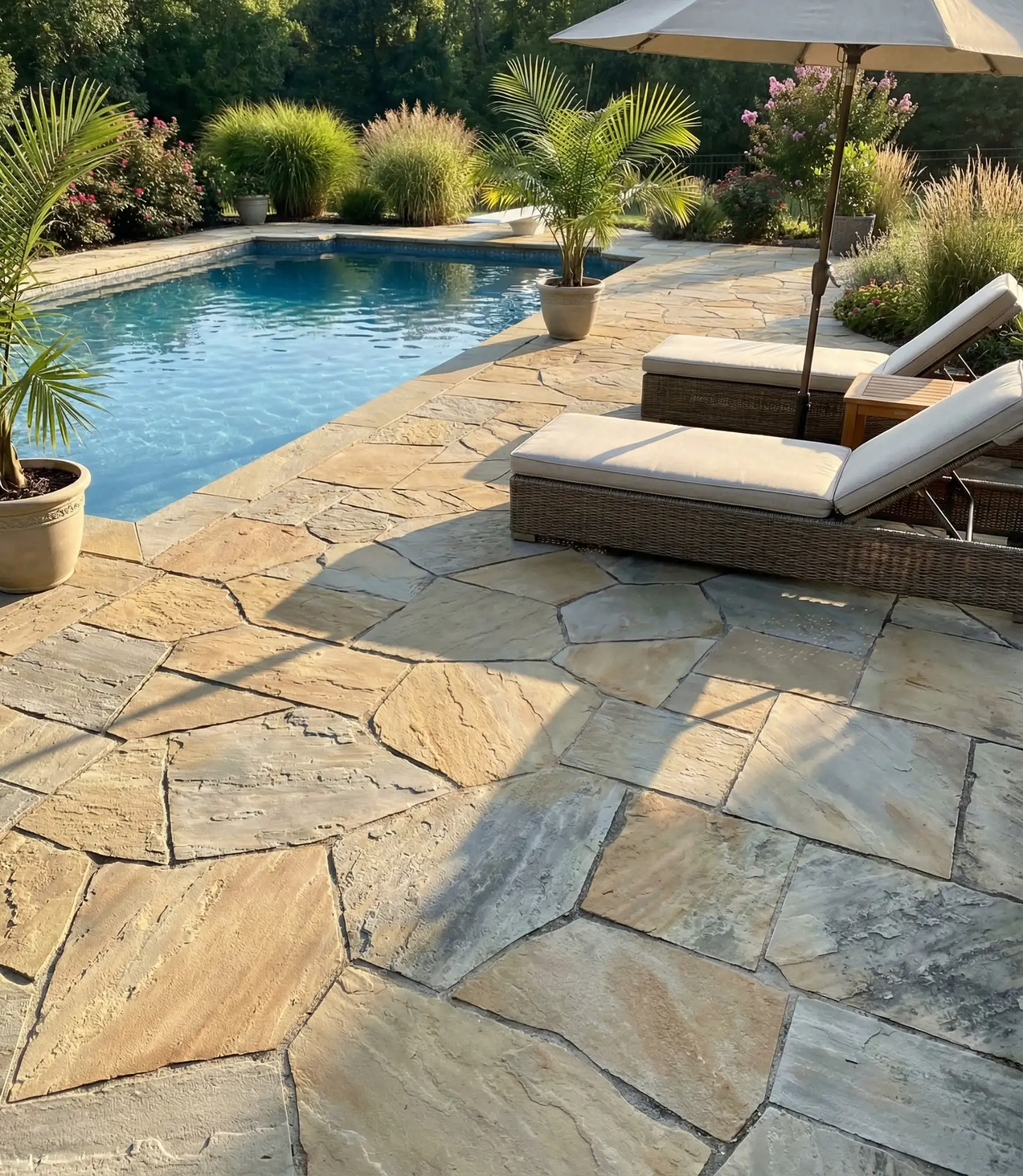 Natural Stone Perimeter for Inground Pools 2