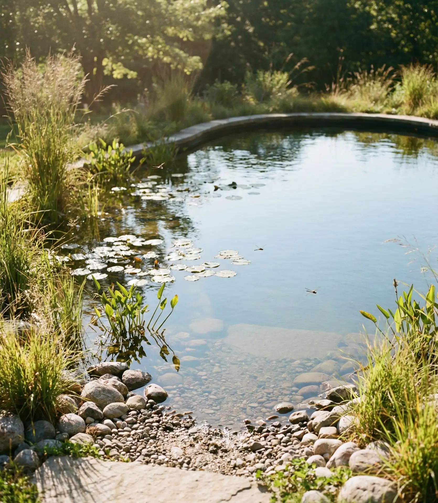 Natural Swimming Pond with Regeneration Zone 1