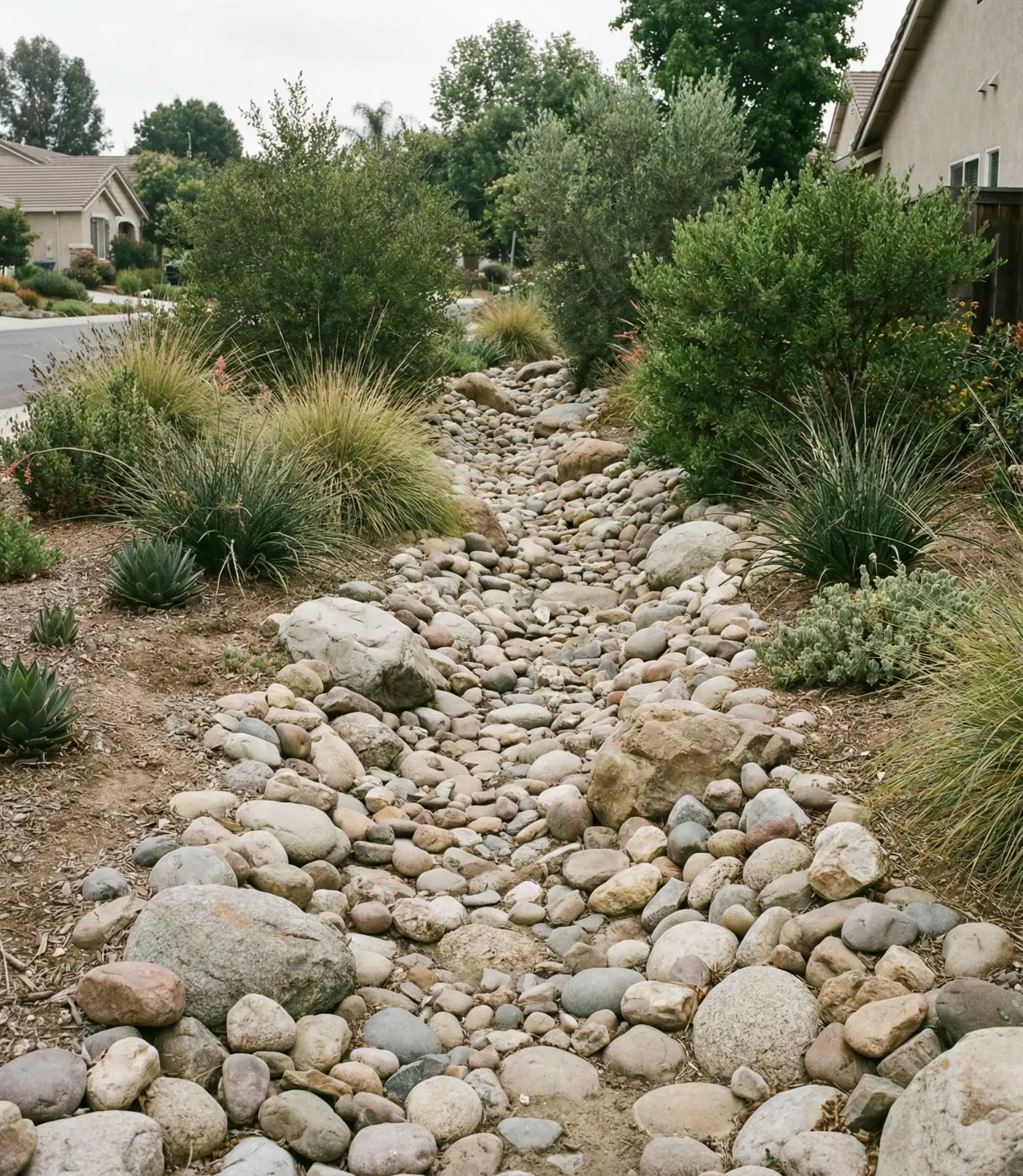 Naturalistic Creek Bed with Large River Rock 1