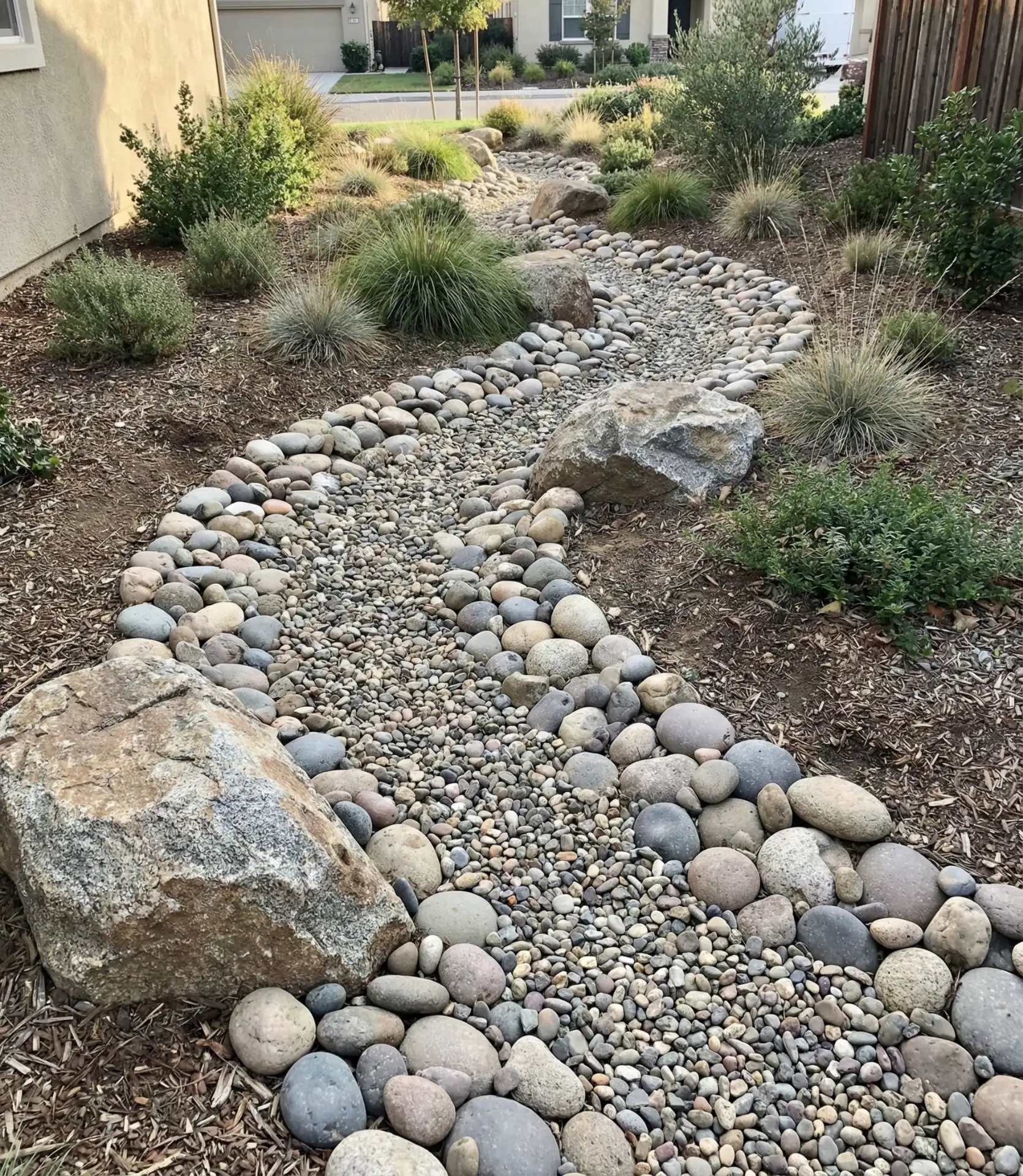 Naturalistic Creek Bed with Large River Rock 2