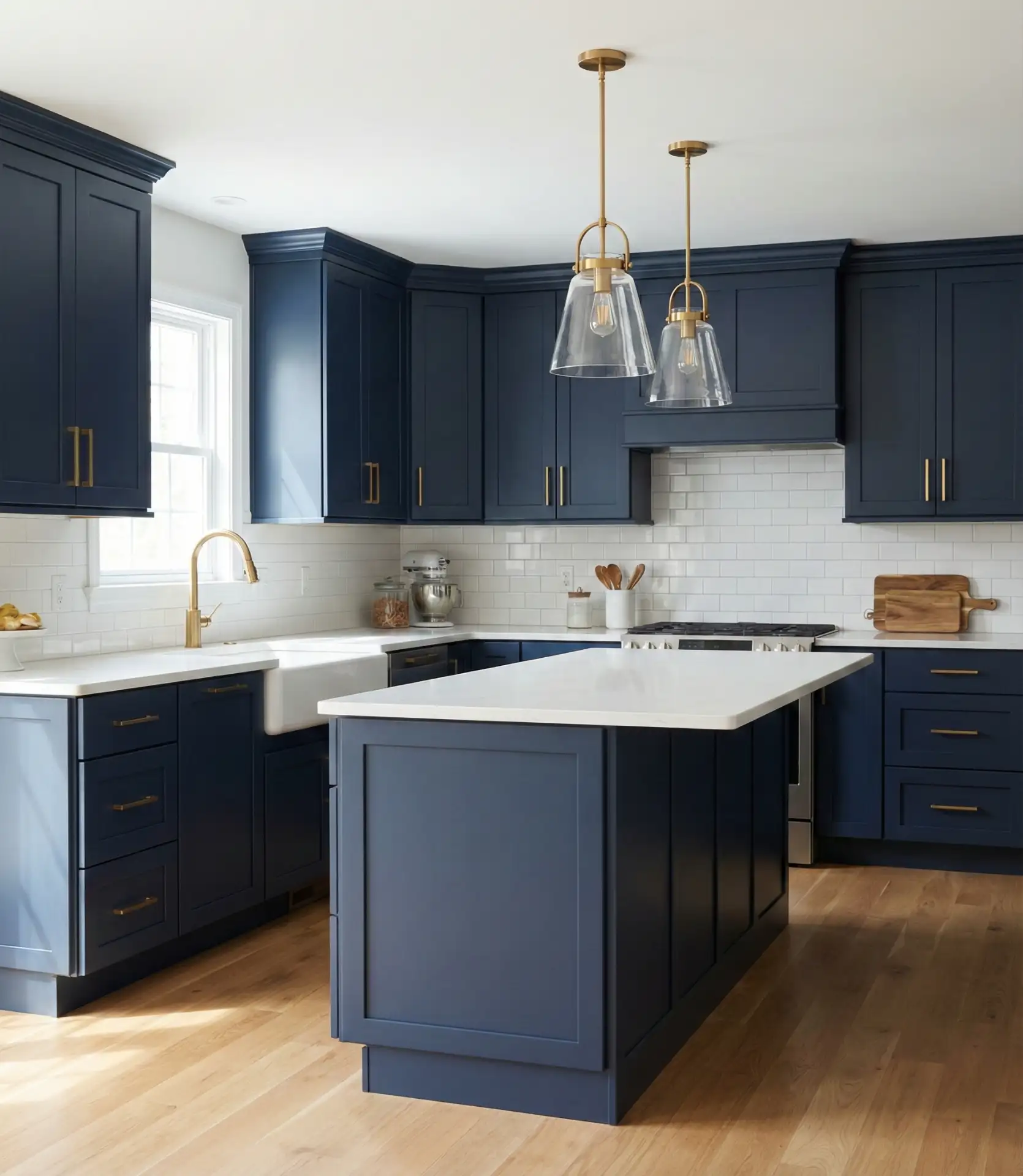 Navy Blue with Gold Hardware 2