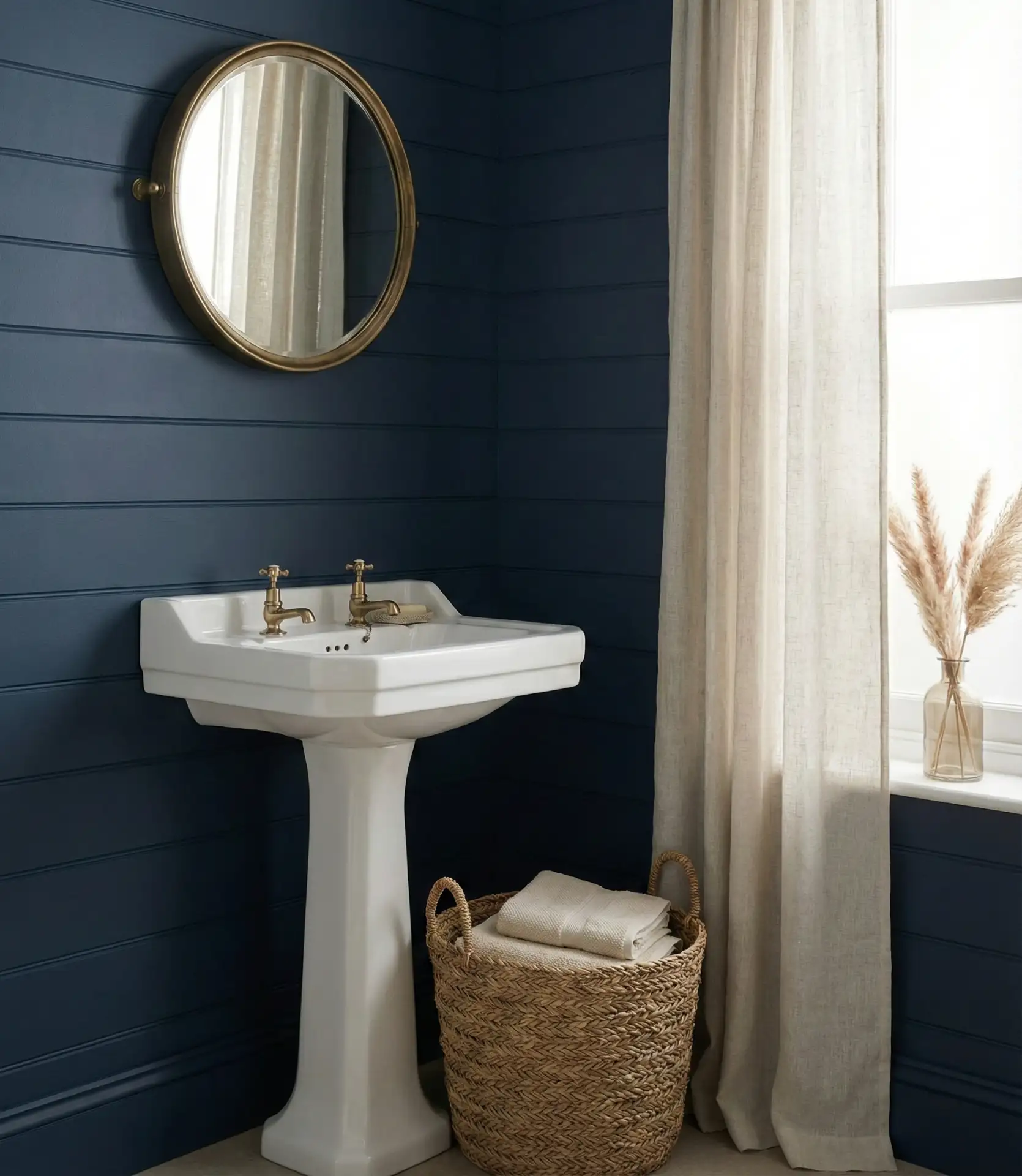 Navy Shiplap Feature Wall 1