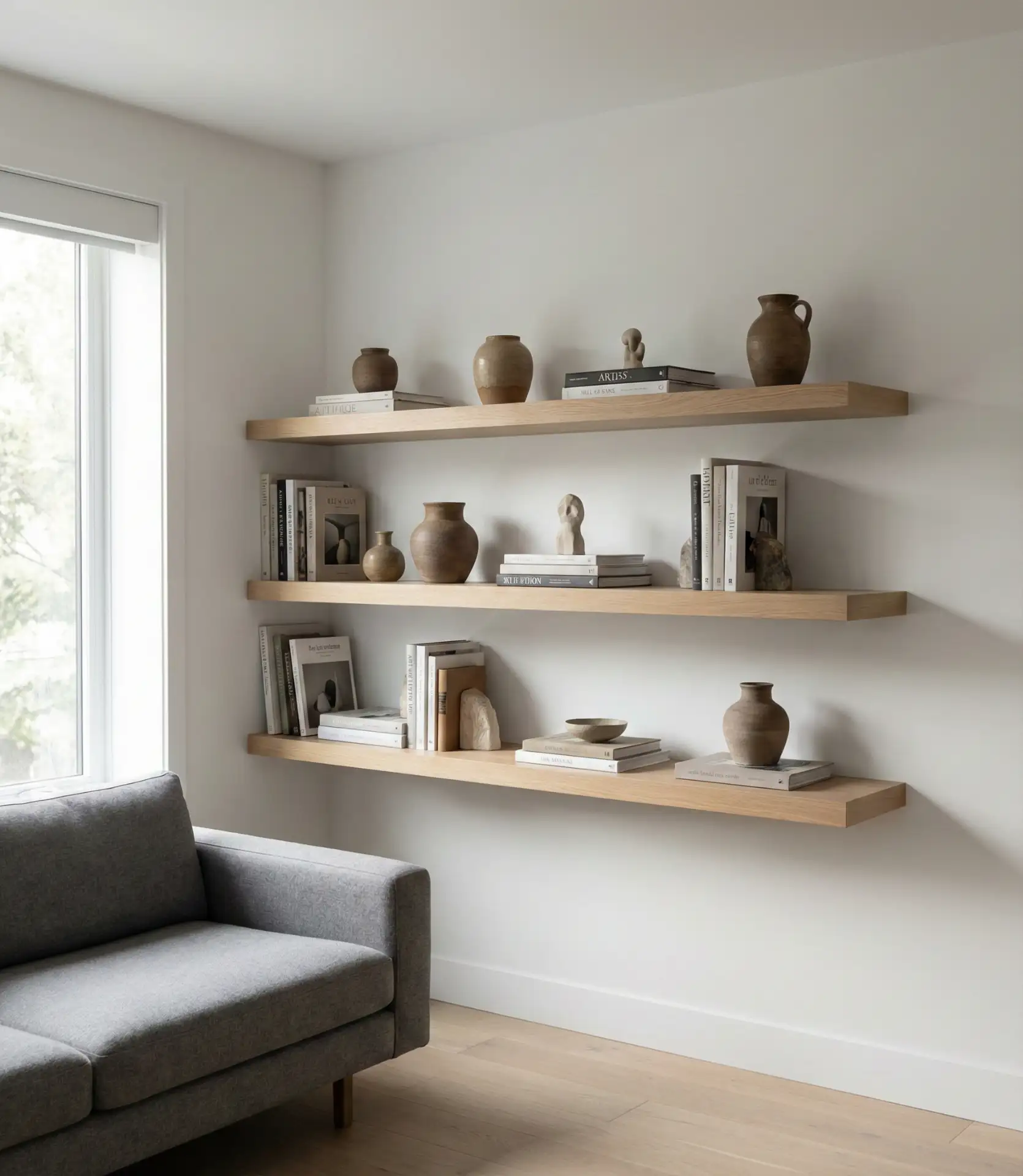 Open Shelving with Invisible Support 1