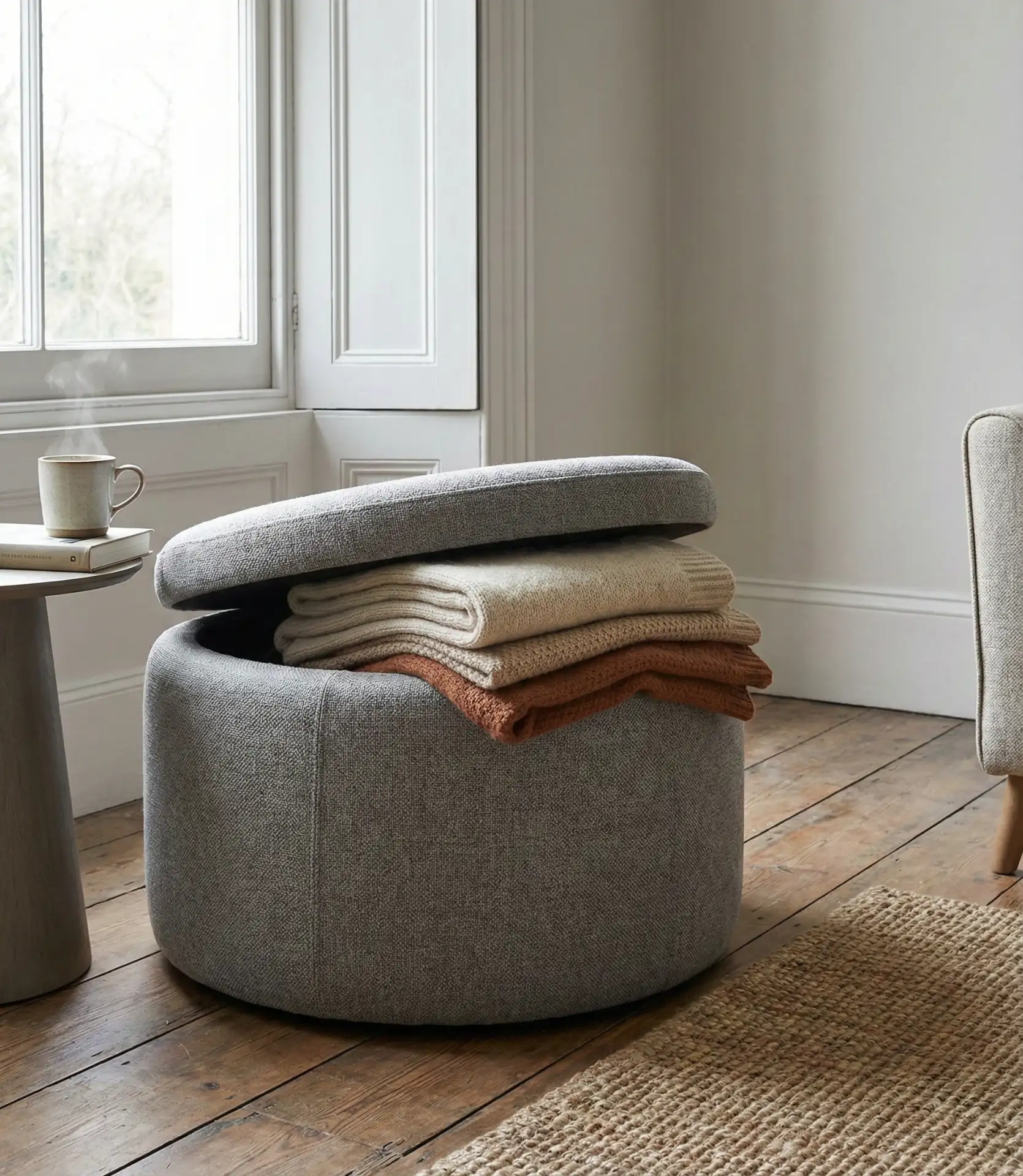 Ottoman with Internal Storage Compartment 1