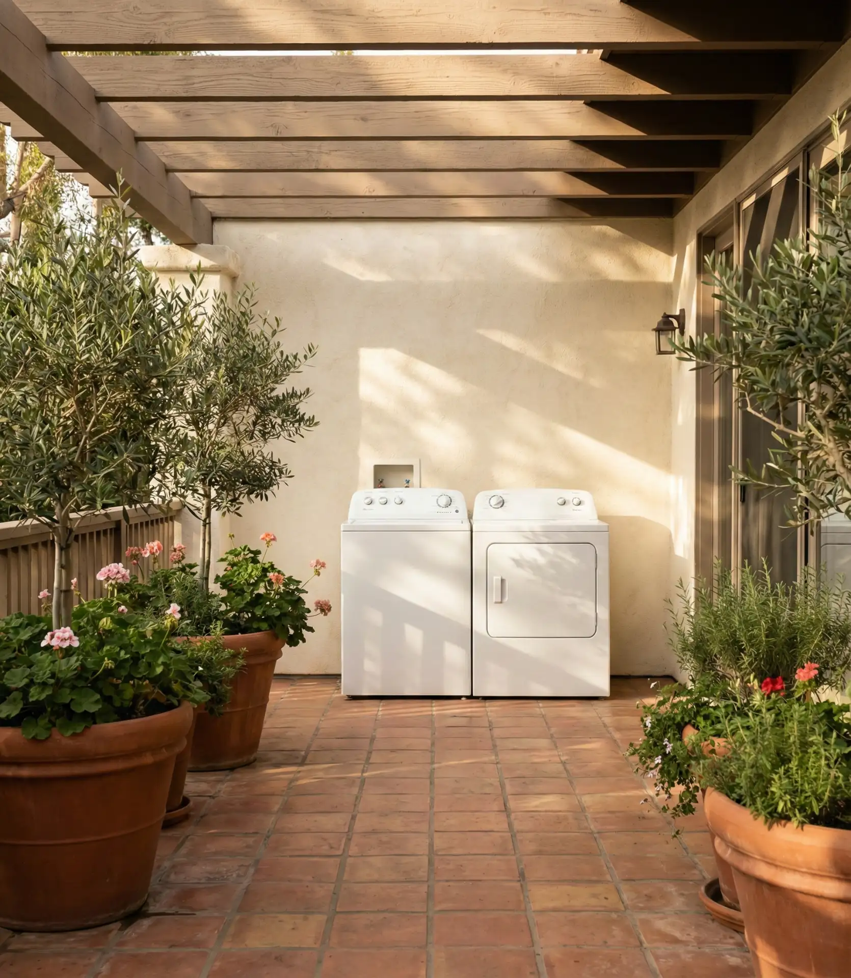 Outdoor Laundry Nook with Covered Patio 1