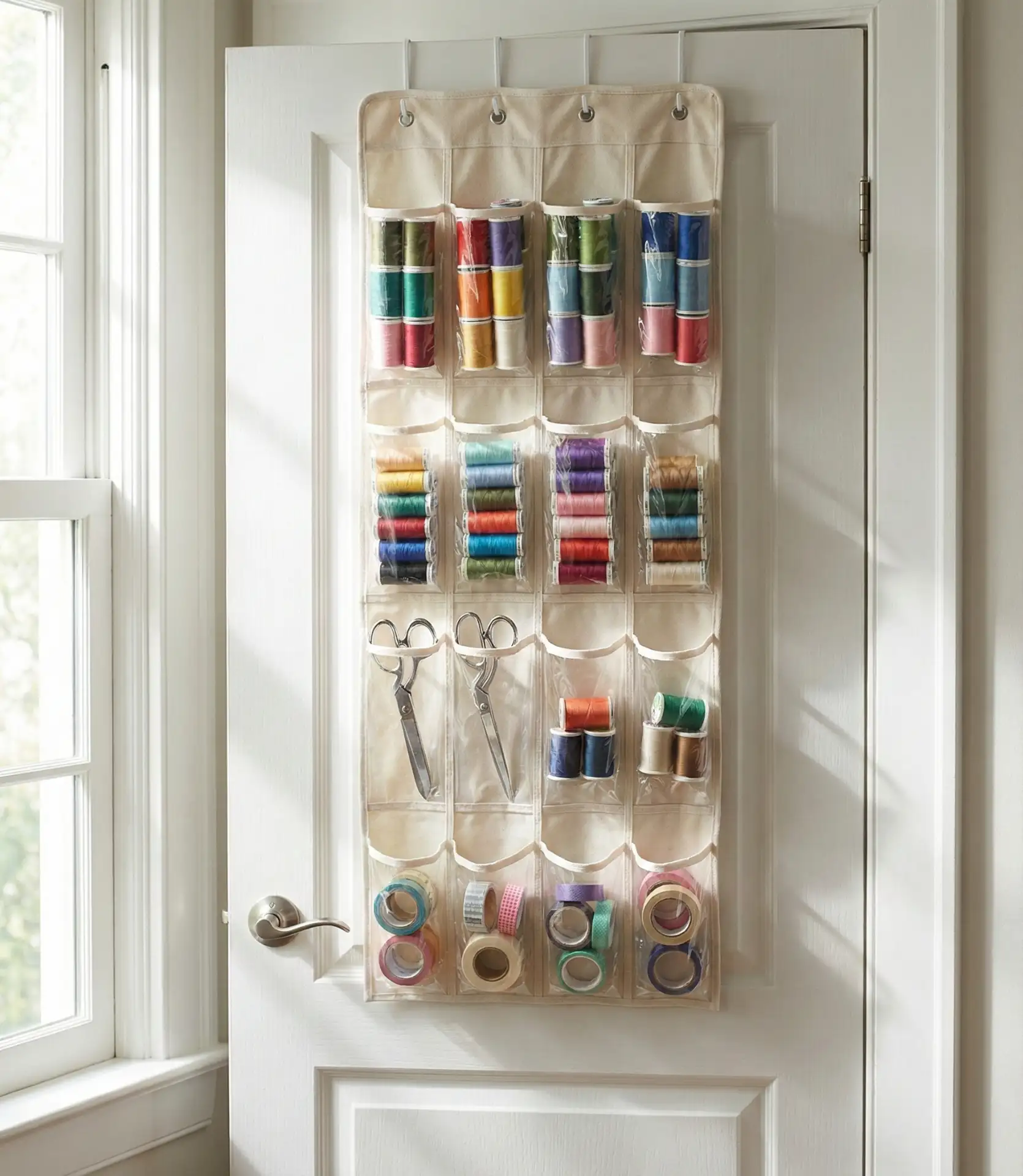 Over-Door Hanging Organizer for Craft Supplies 2