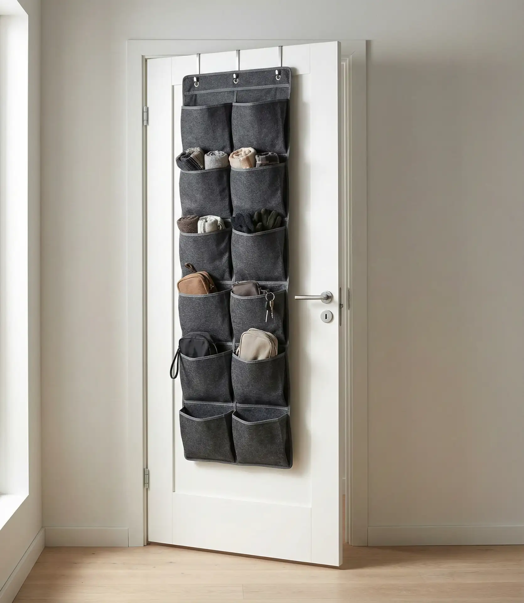 Over-the-Door Organizer for Hidden Storage 1
