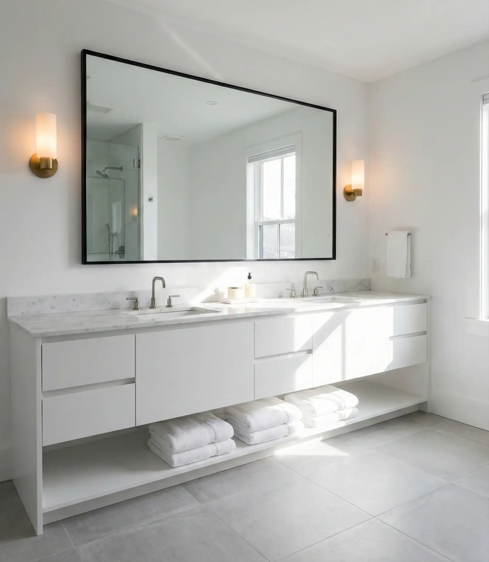 Oversized Black-Framed Mirror 1