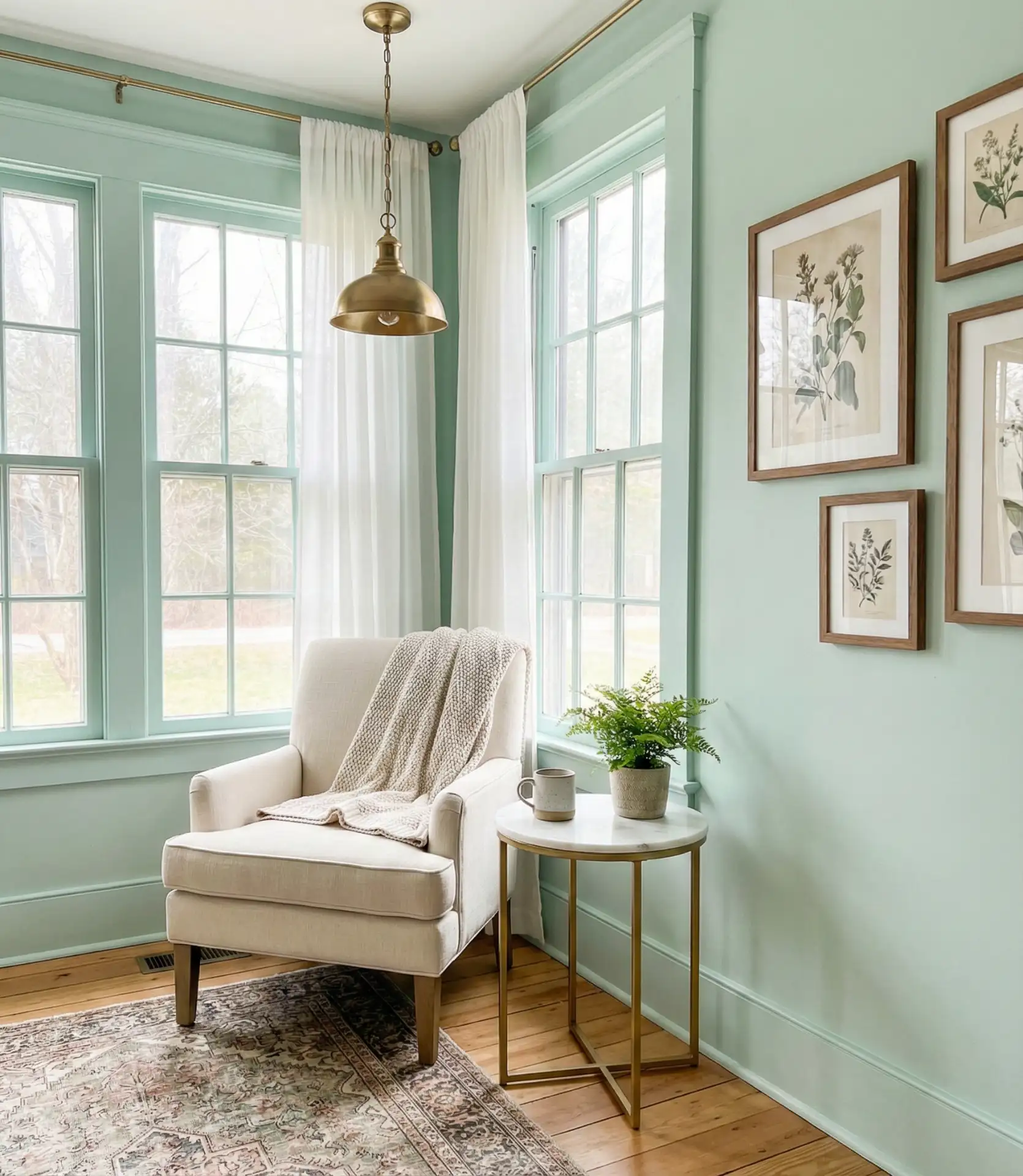 Pale Mint with Gold Accents 1