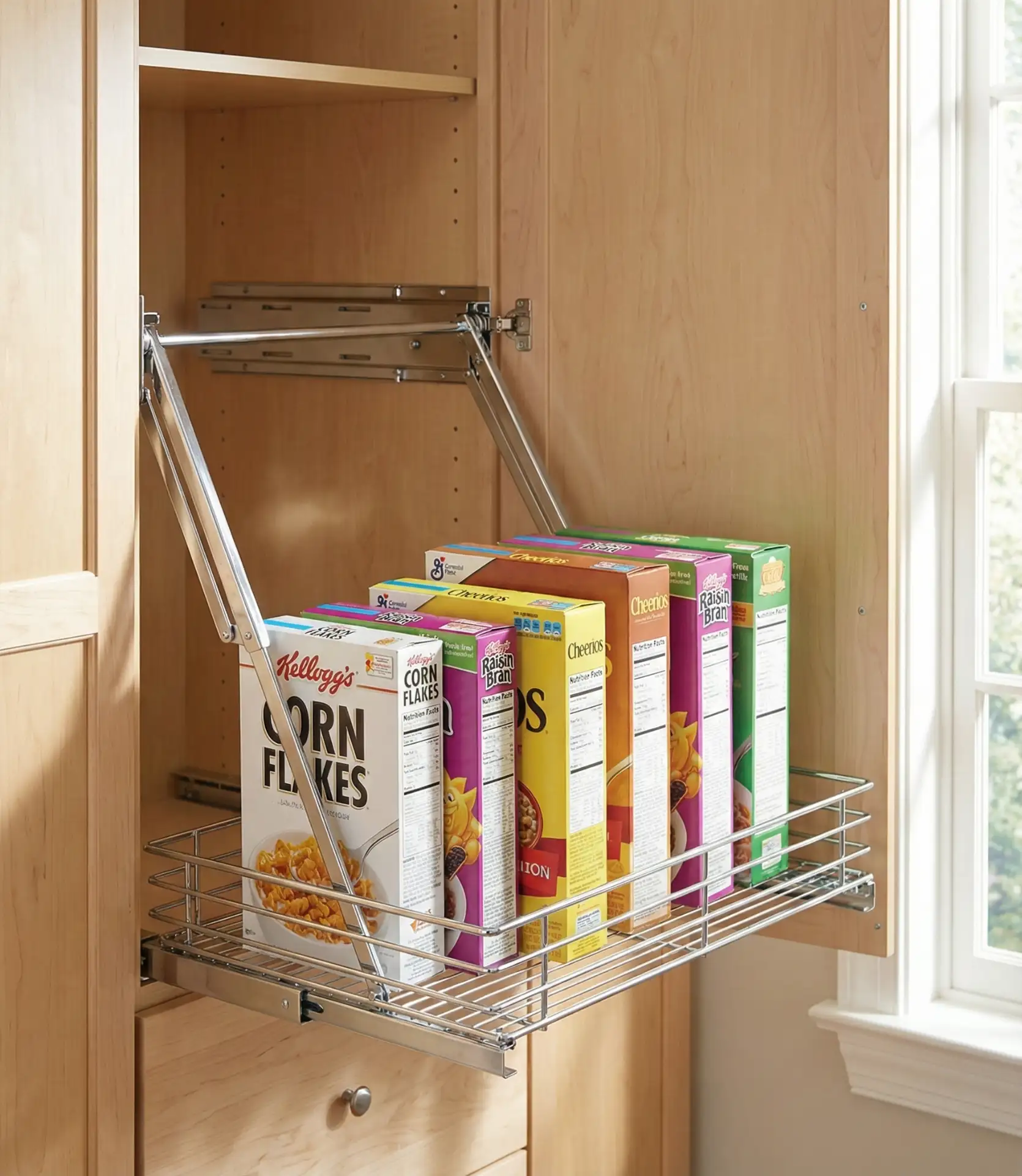 Pantry Cabinet with Pull-Down Shelves 1