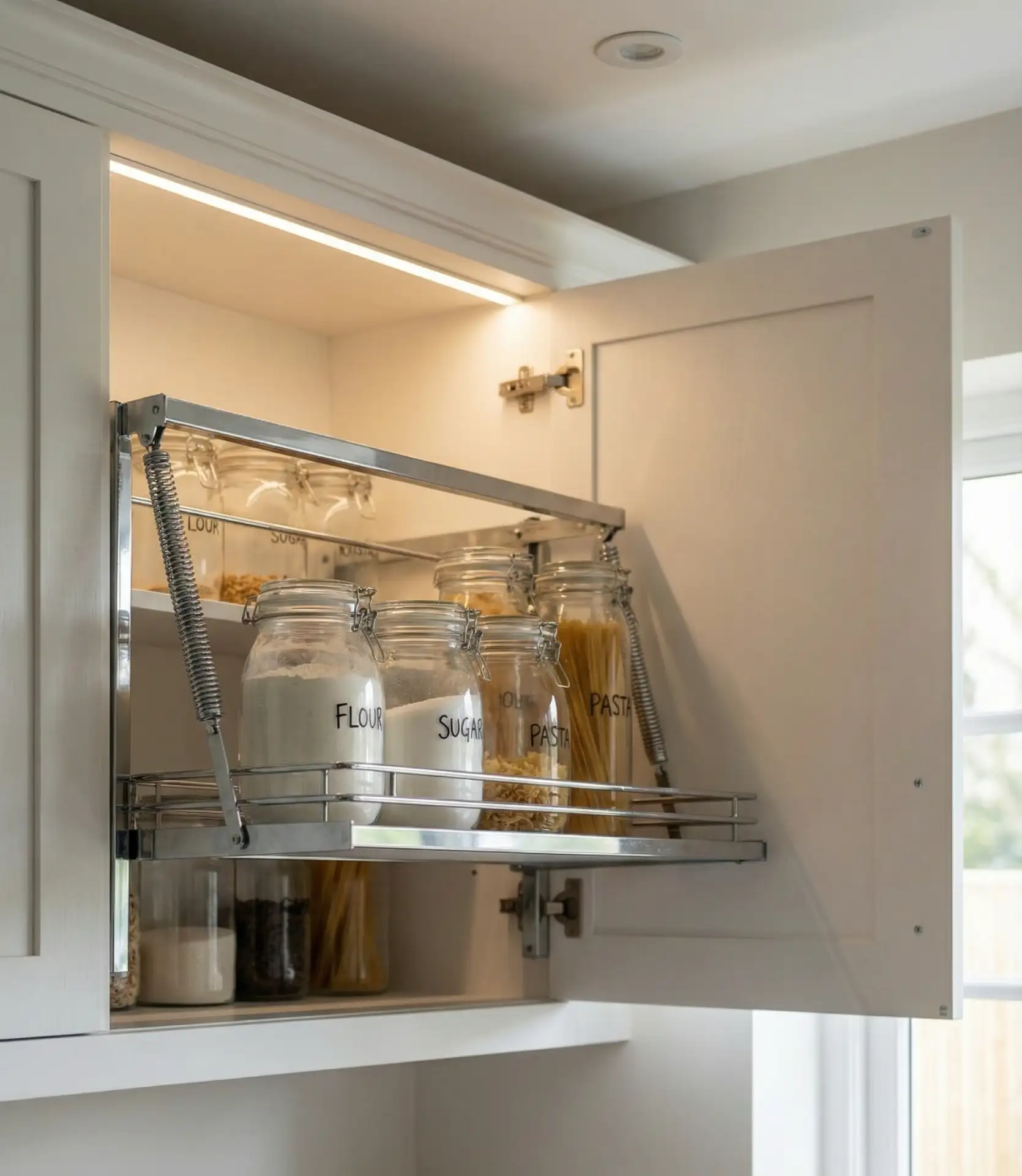 Pantry Cabinet with Pull-Down Shelves 2