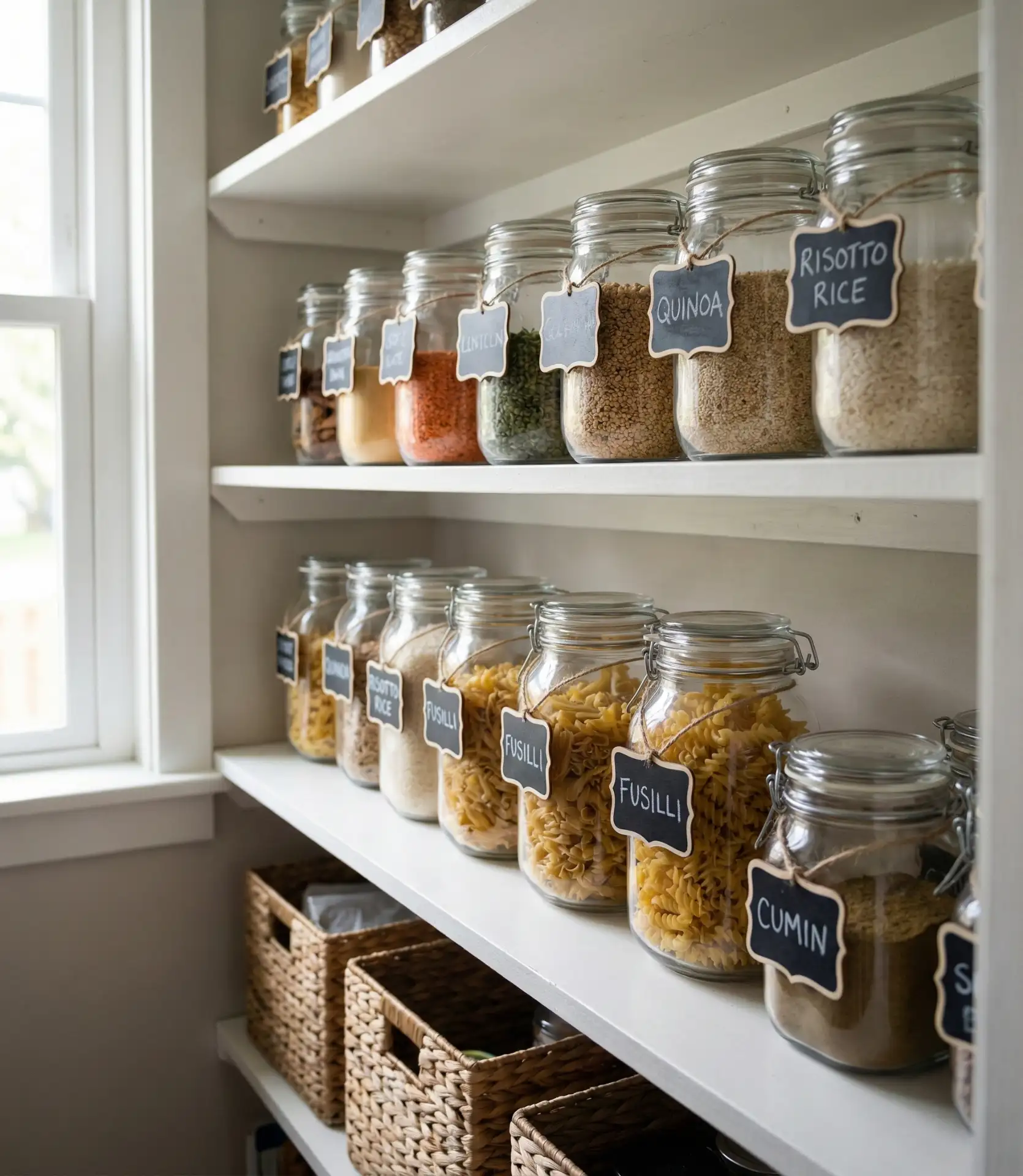 Pantry with Chalkboard Labels 1