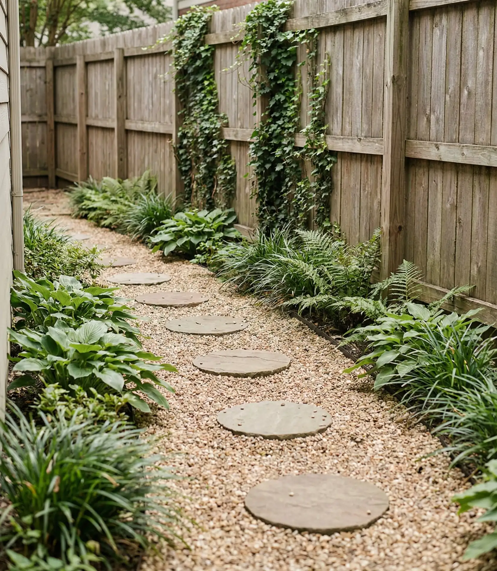 Pea Gravel with Stepping Stones 2