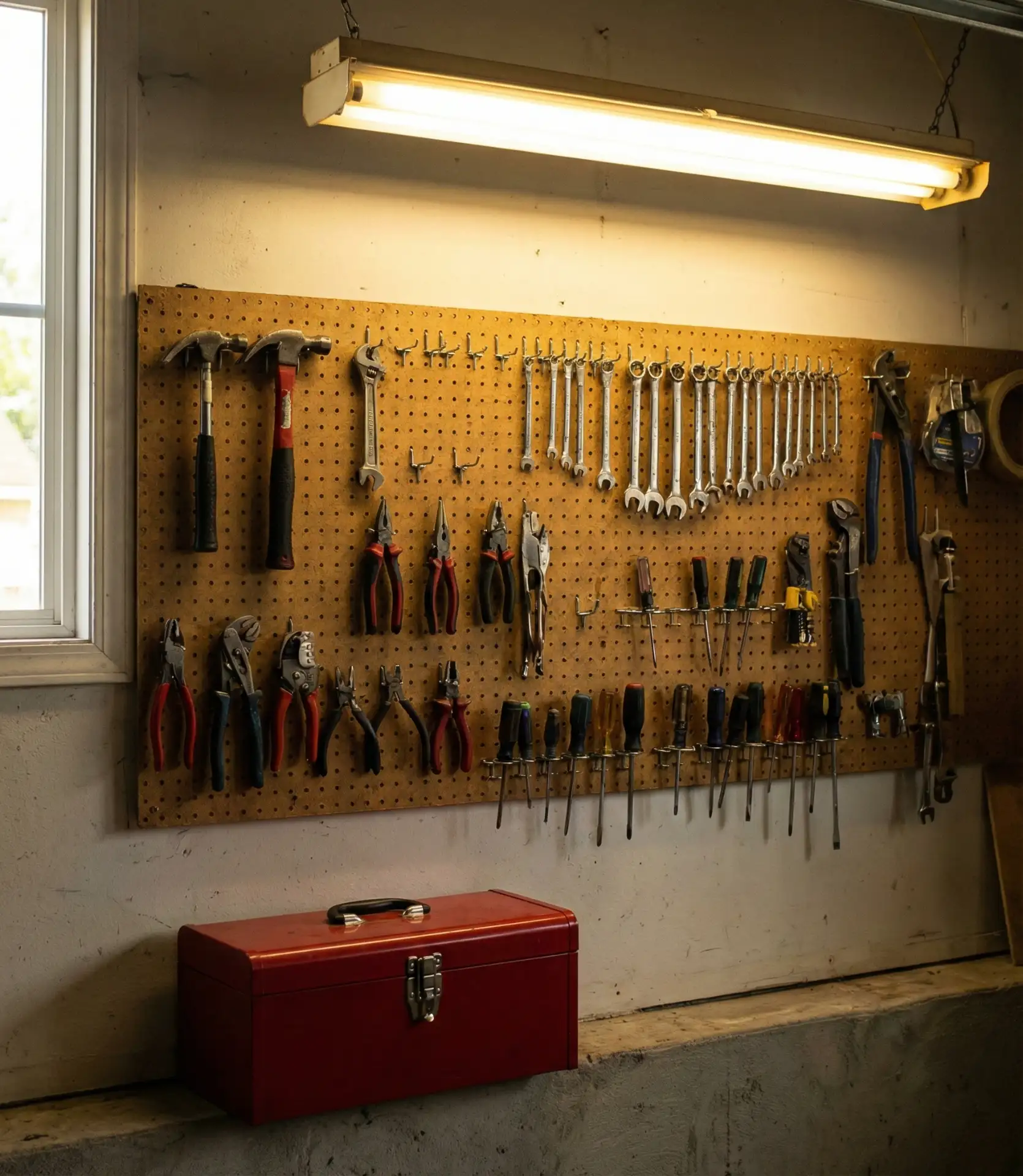 Pegboard Wall System in the Garage 1
