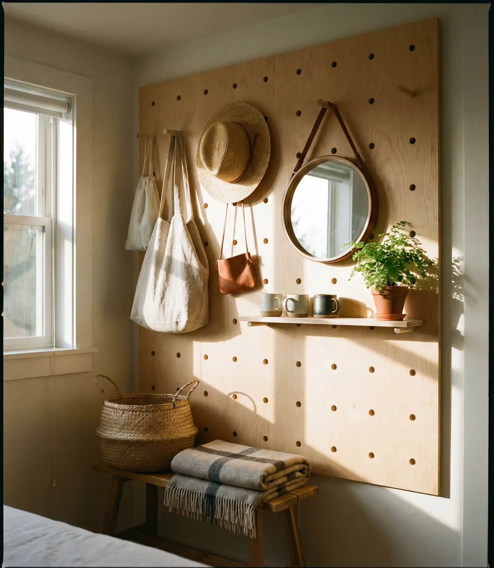 Pegboard Wall for Vertical Storage 1
