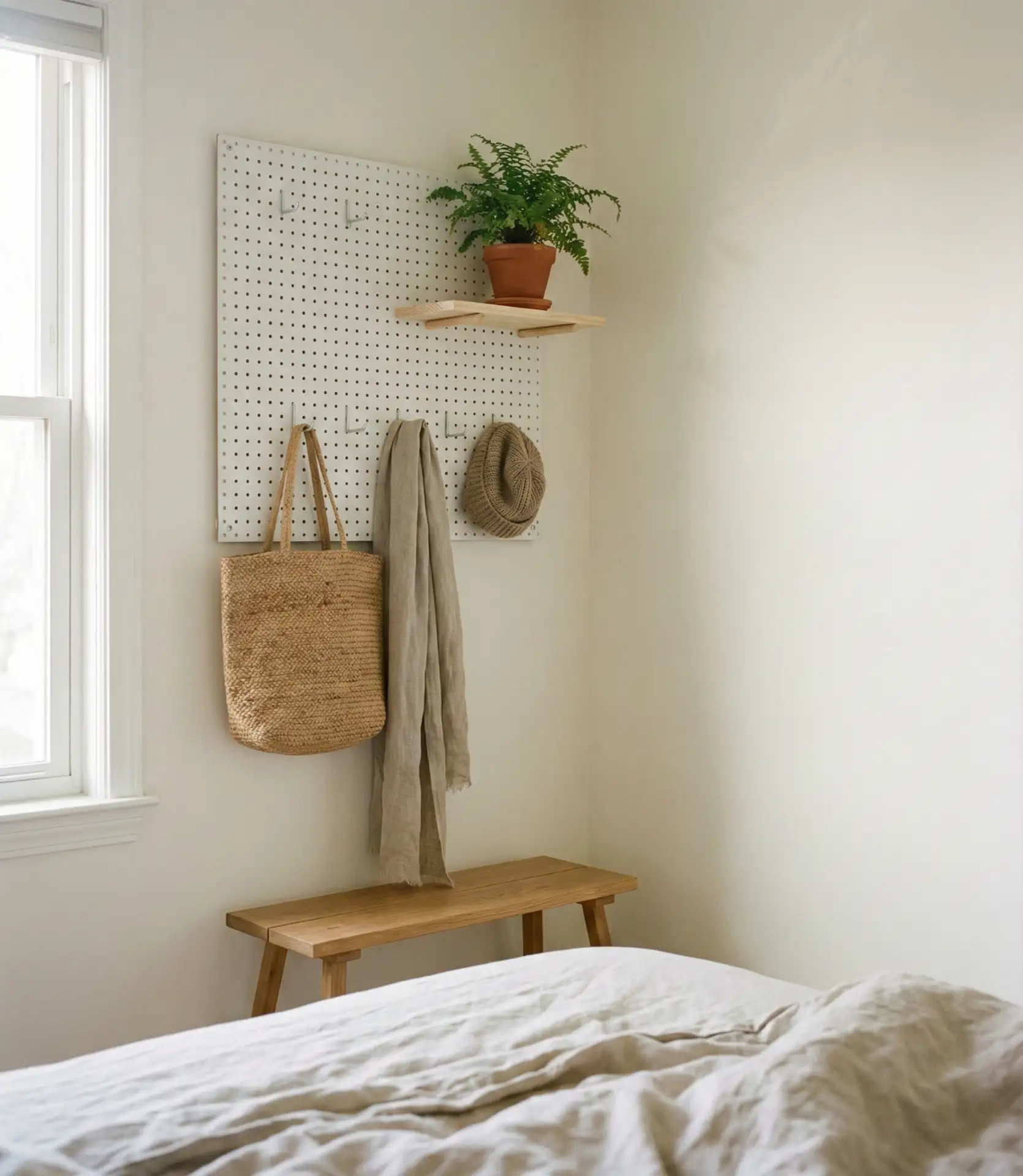 Pegboard Wall for Vertical Storage 2