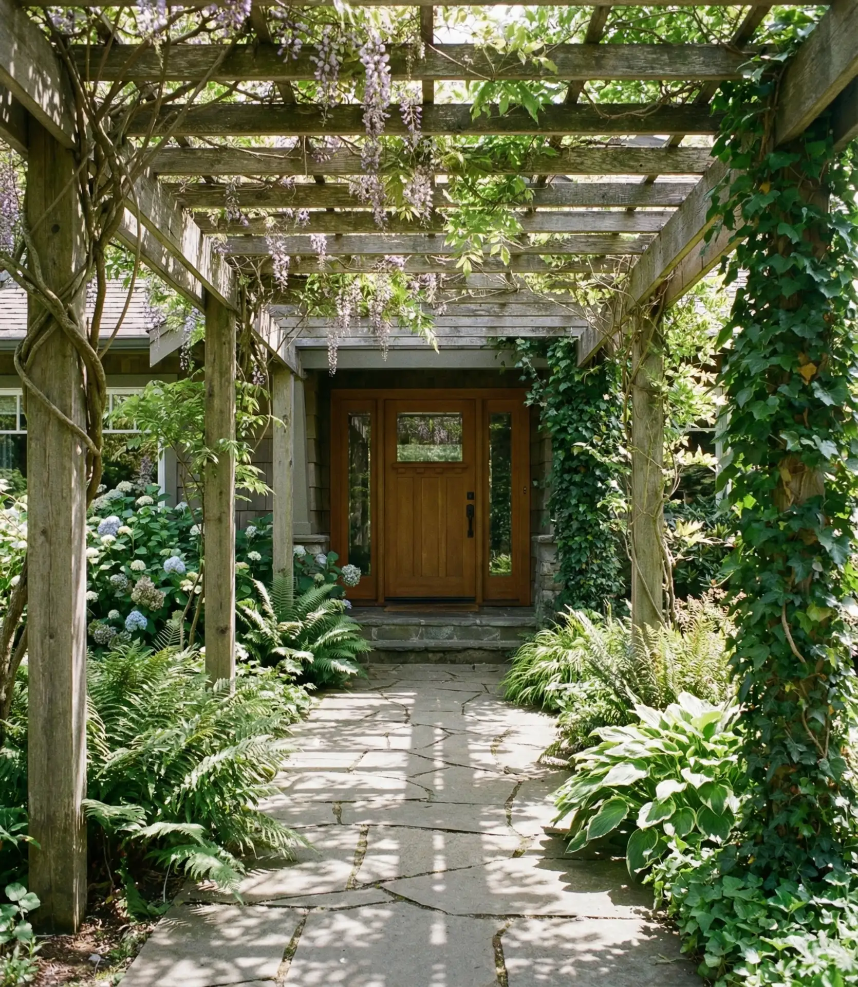 Pergola-Enhanced Entry for Architectural Drama 2