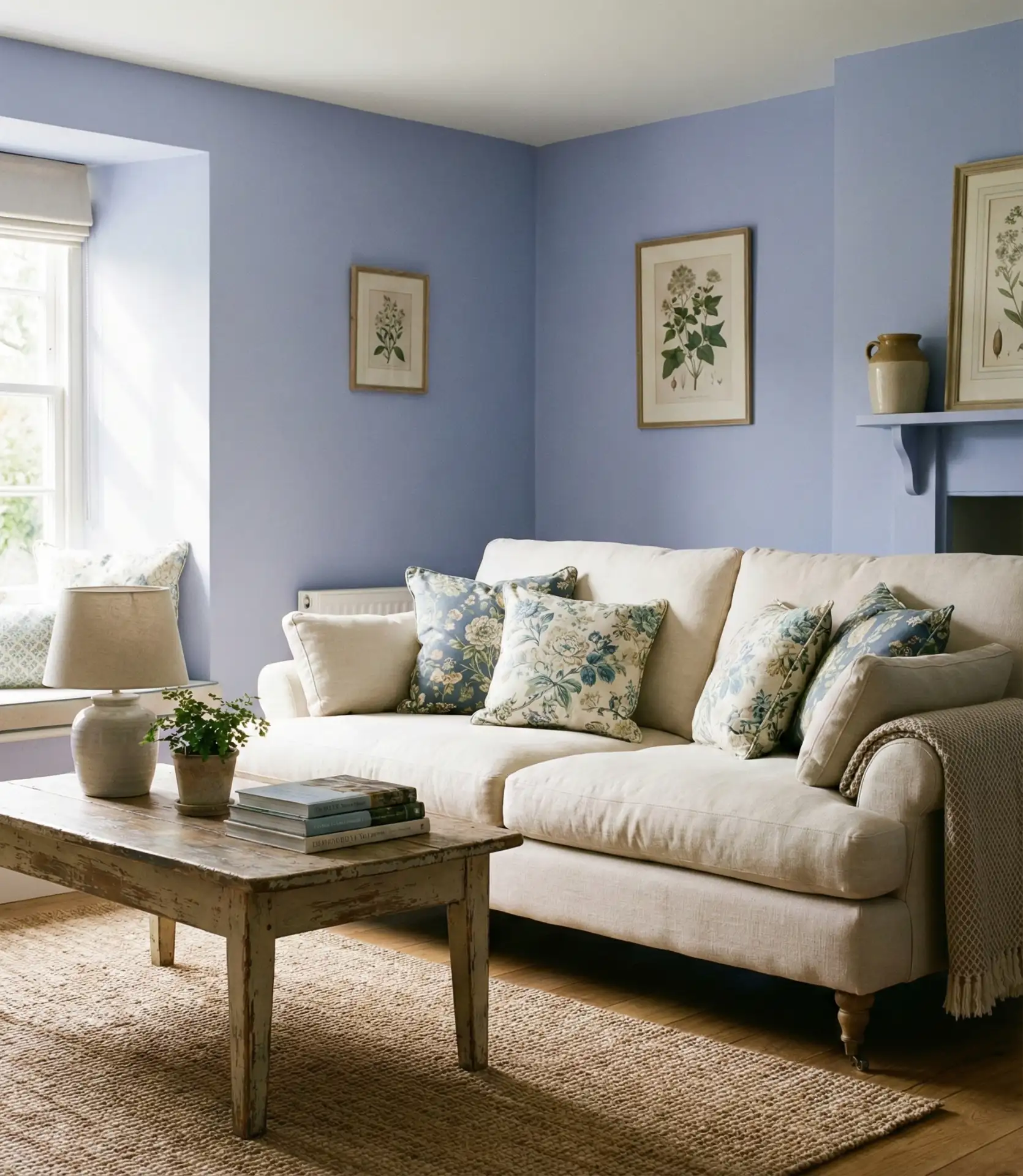 Periwinkle and Cream Cottage Charm 1