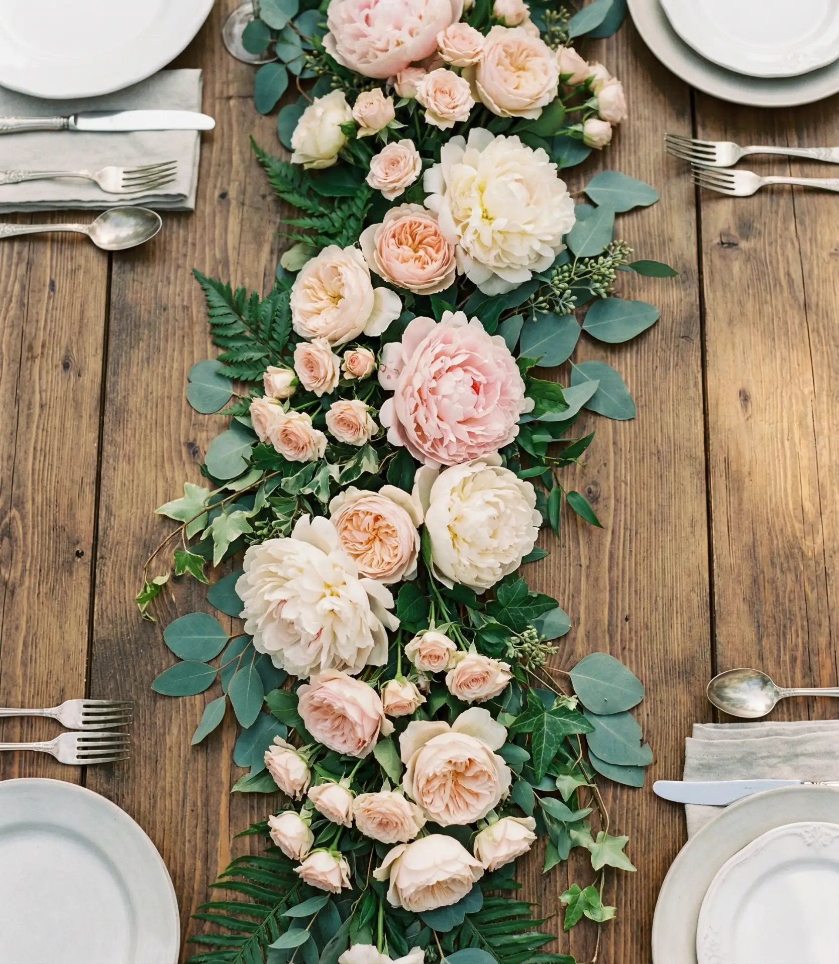 Pink Peony Garland Runner 2