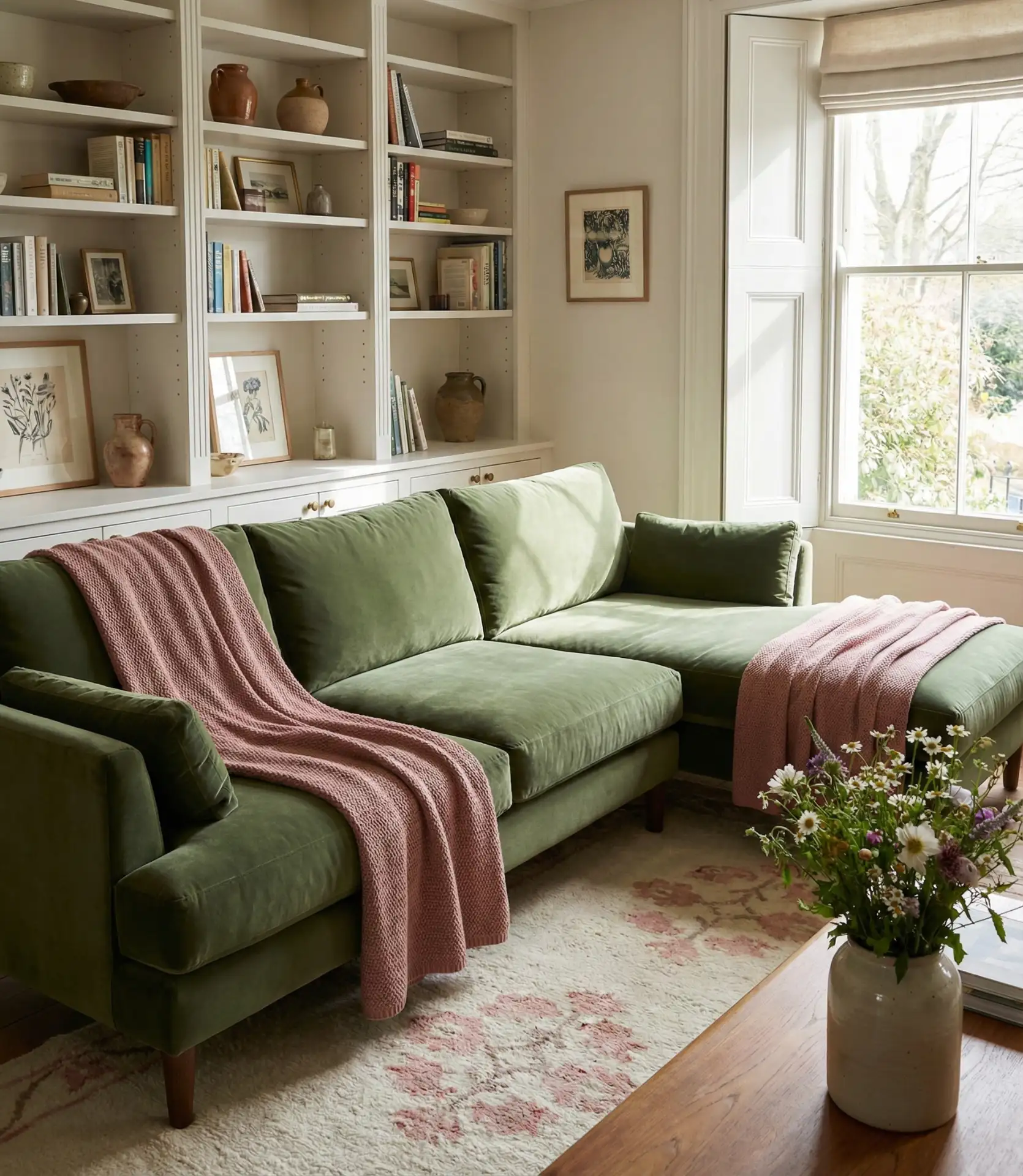 Pink and Green Garden Romance 1