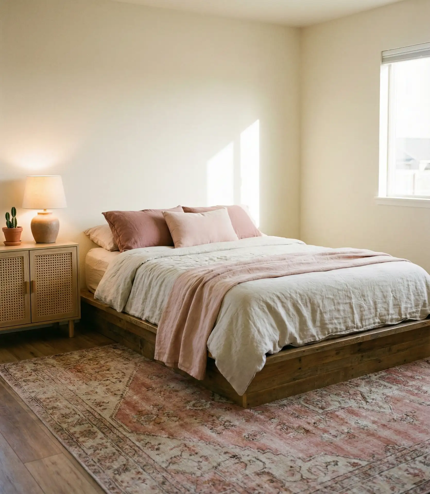 Pink and Neutral Western Bedroom 1