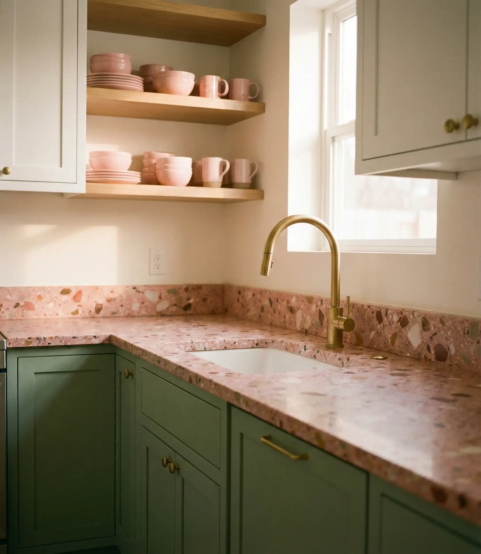 Pink and Sage Green Kitchen Palette 1