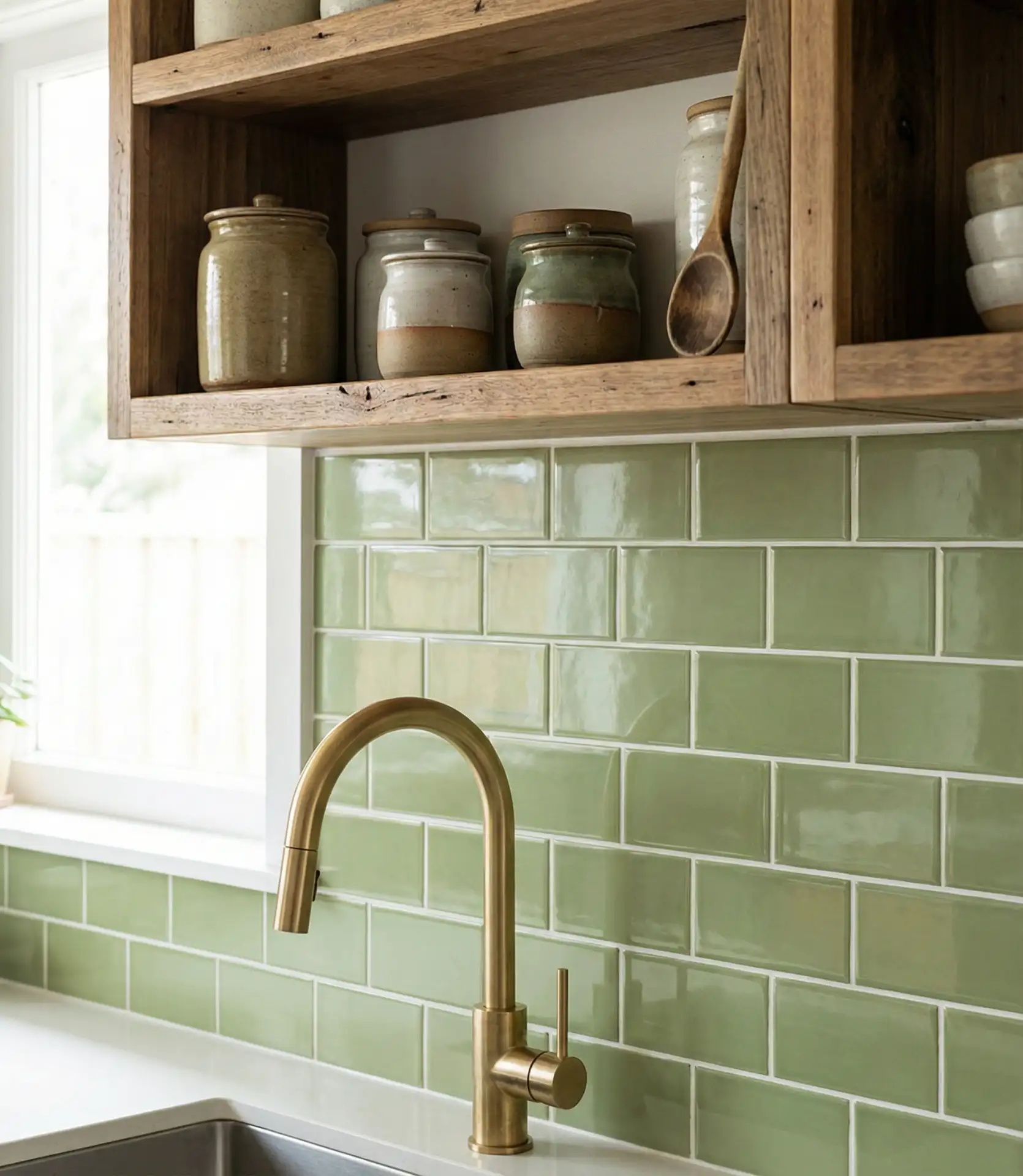 Pista Green Backsplash Tiles 2