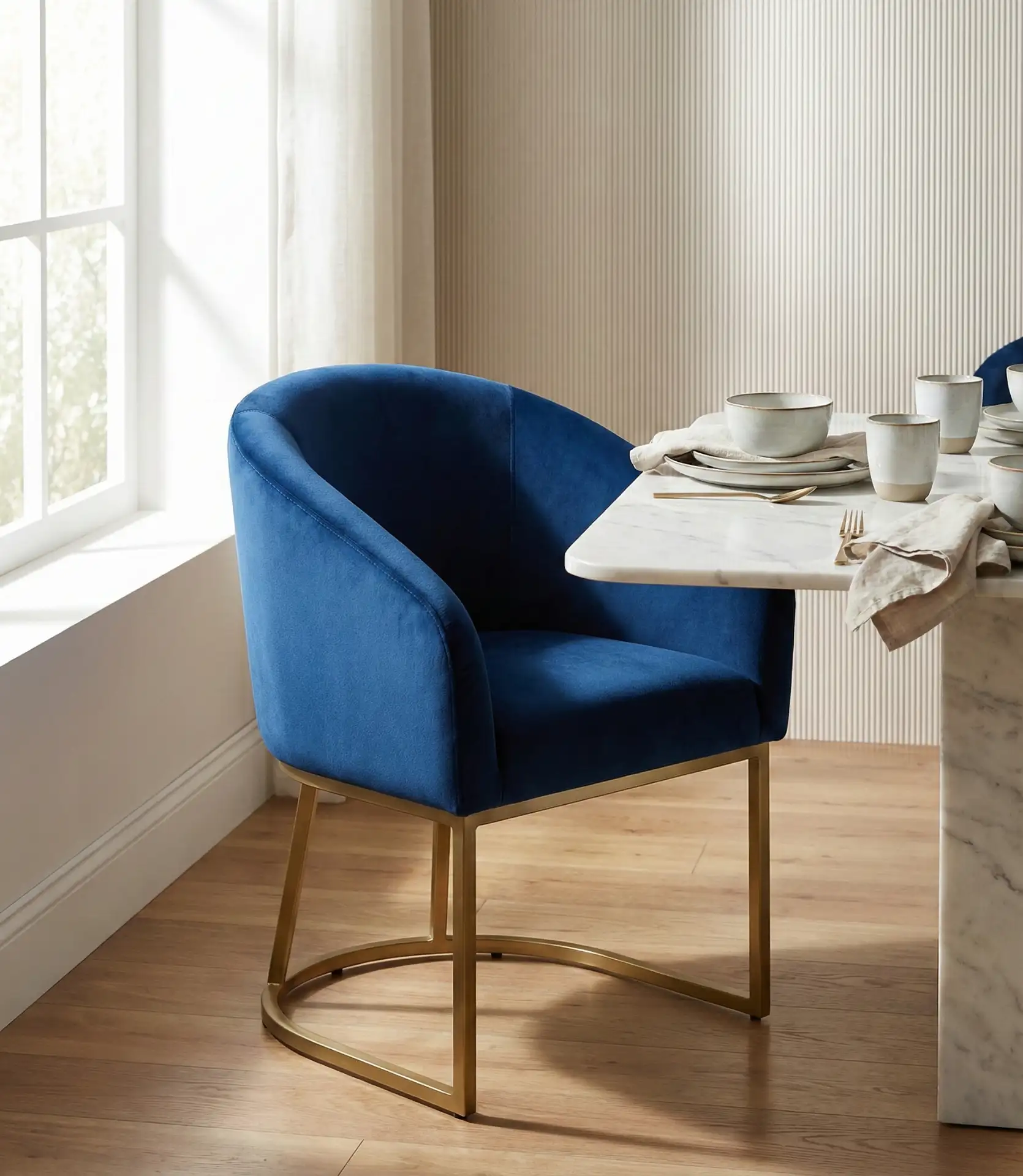 Plush Velvet Upholstered Chairs in Jewel Tones 1