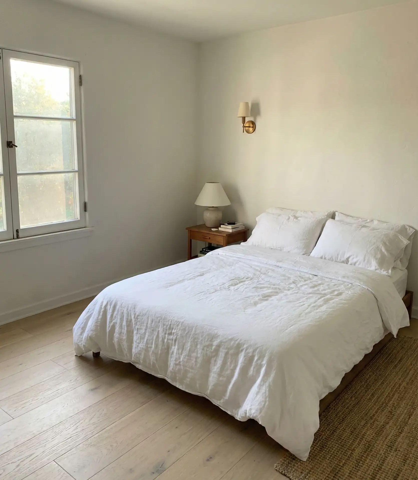 Queen Bed Against the Corner Wall 2