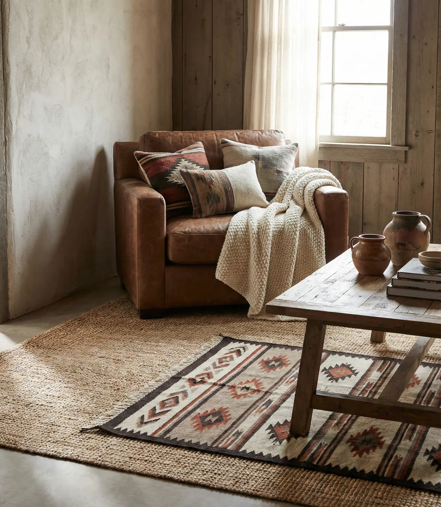 Ranch Style Living Room with Layered Textiles 2